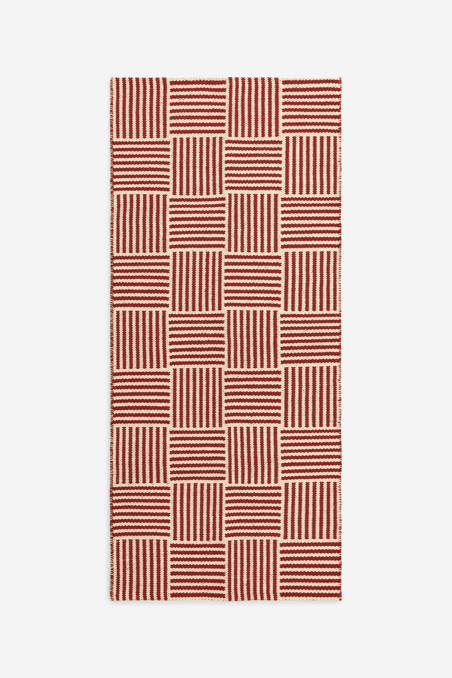 Hallway Rug - White/Red