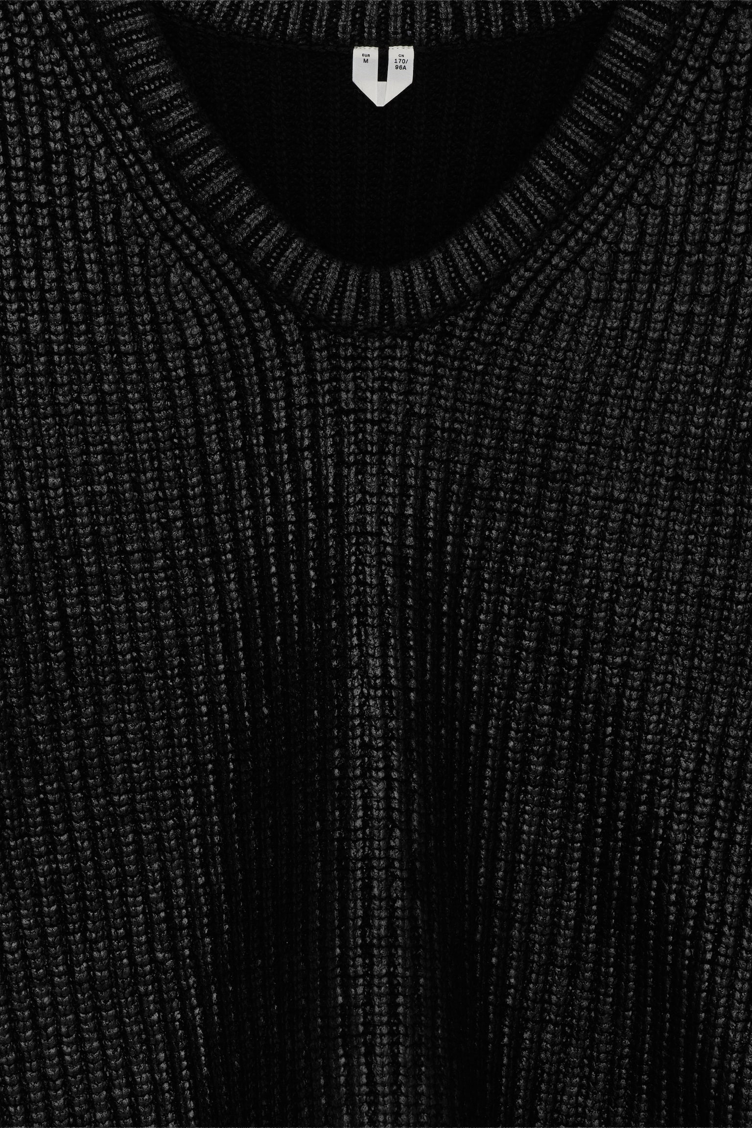 Beschichteter Wollpullover - Schwarz - 4