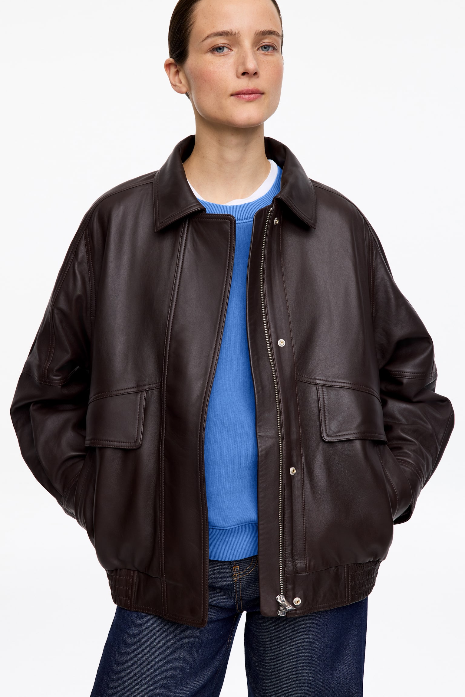 Terry Sweatshirt - Blue/Dark Brown/Pink/Brown/Dusty Beige/Grey Melange/Light Turquoise - 6