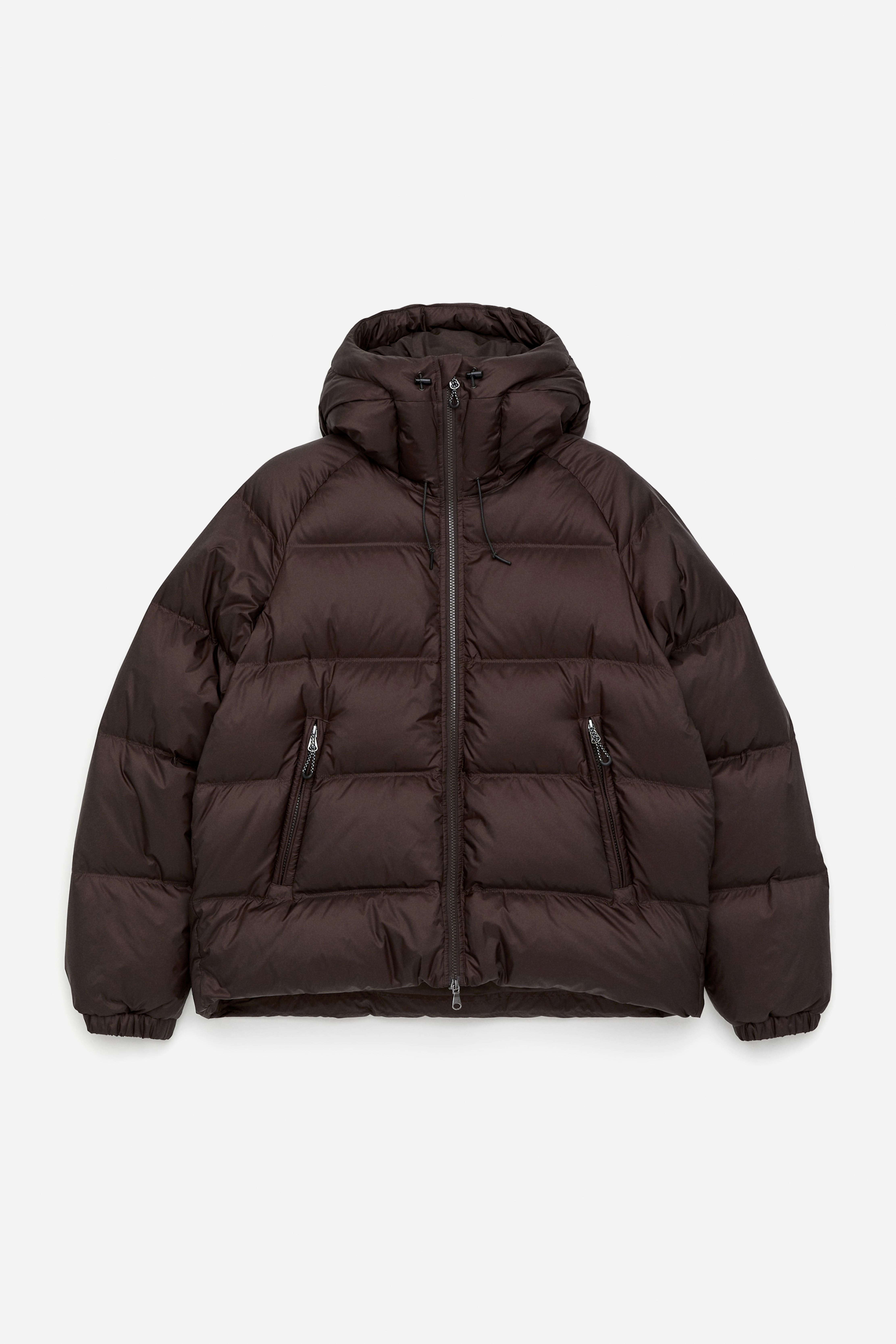 Sportliche Upcycled Down™ Jacke - Dunkelbraun/Schwarz