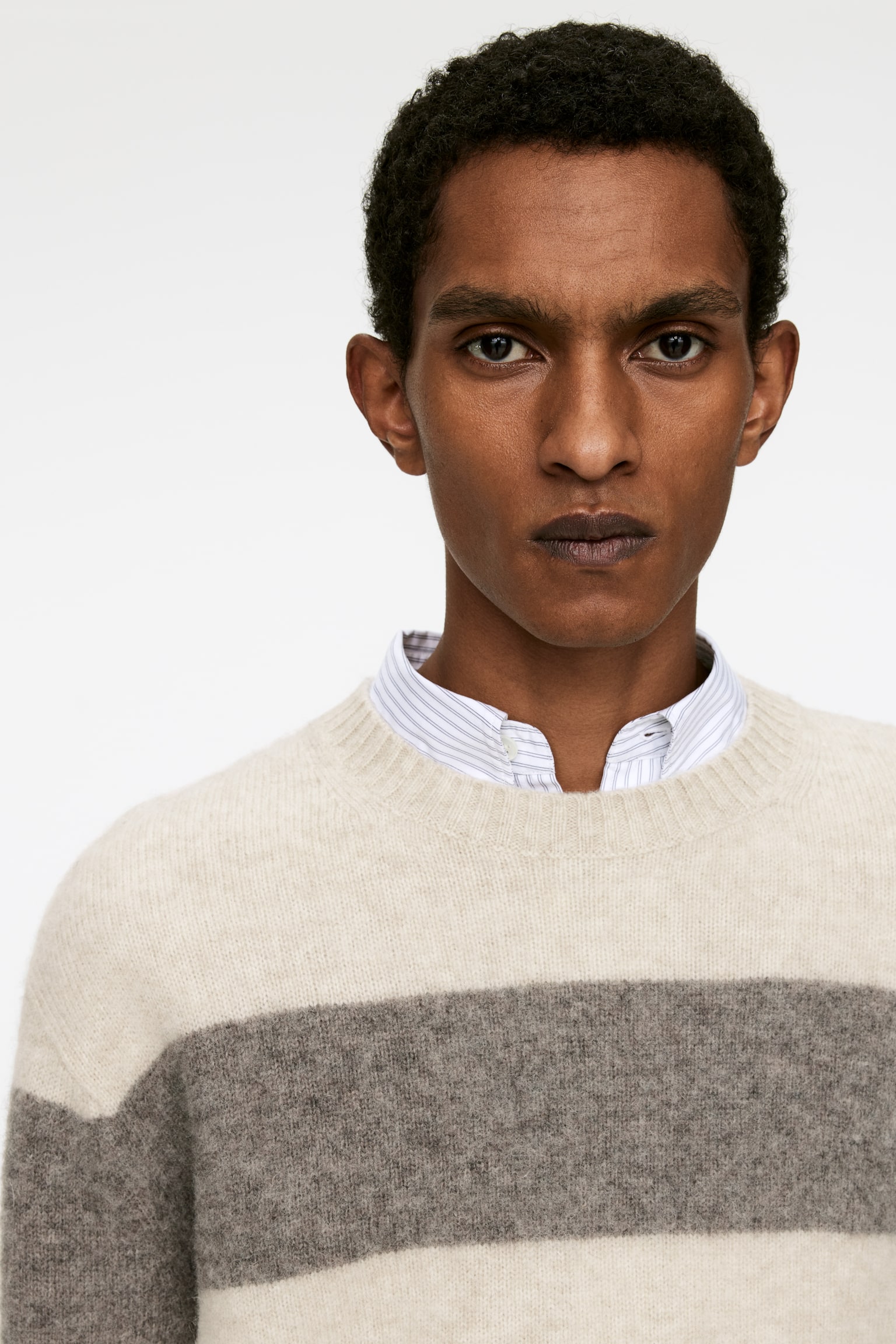 Wool Jumper - Beige/Brown/Black/Grey - 6