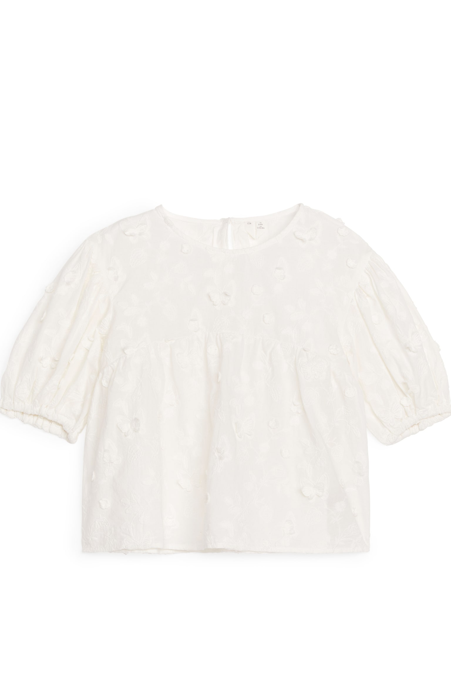 Embroidered Blouse - White - 1