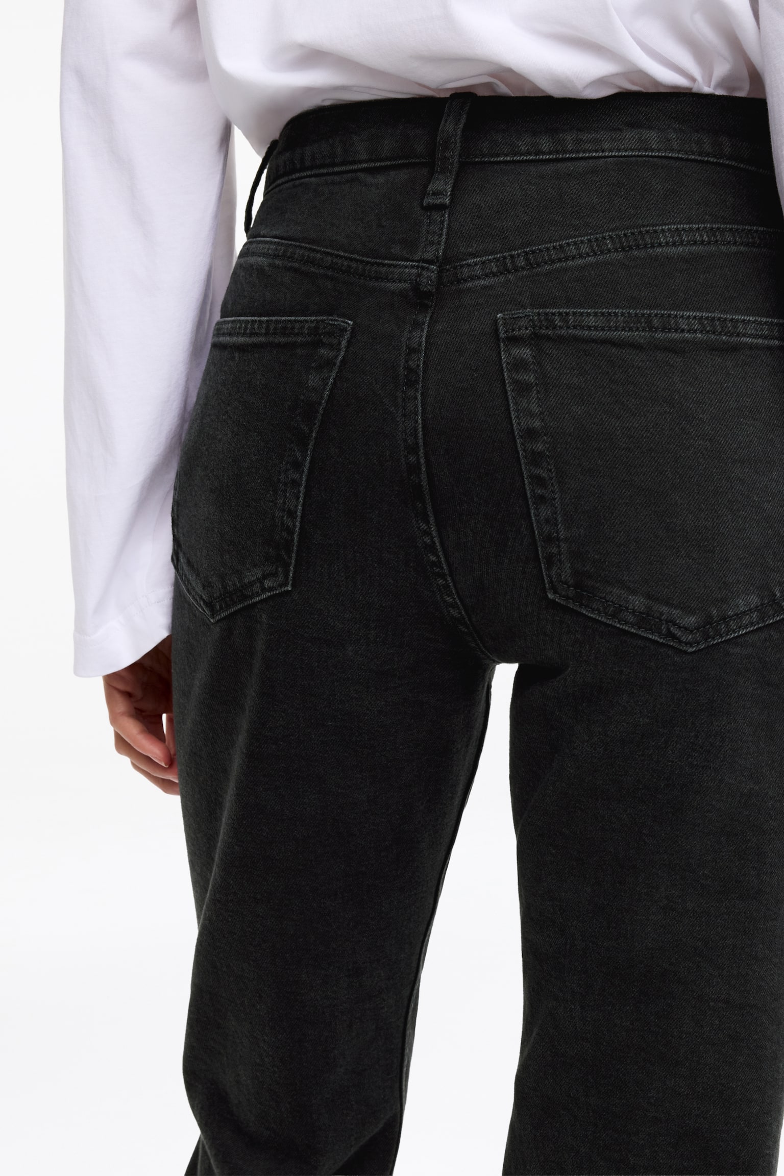 Jean slim raccourci JADE - Noir délavé/Blanc/Bleu foncé/Bleu/Bleu foncé - 6