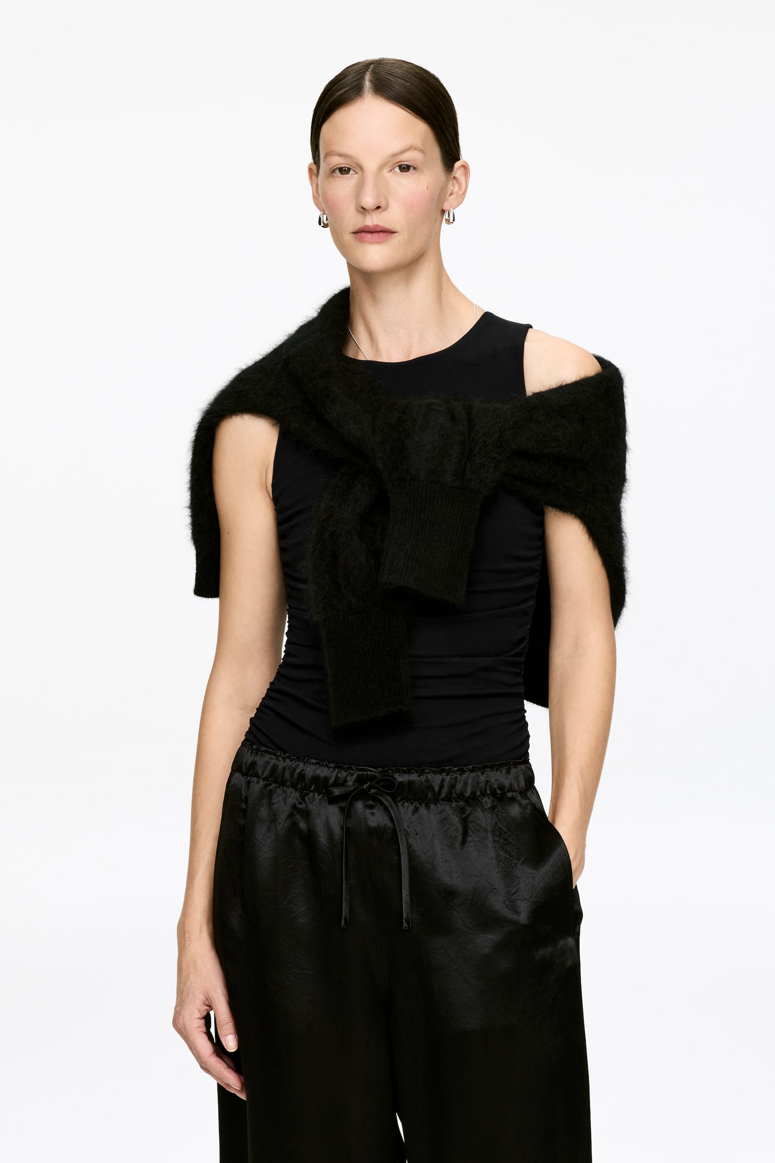 Ärmelloser Body - Schwarz - 1