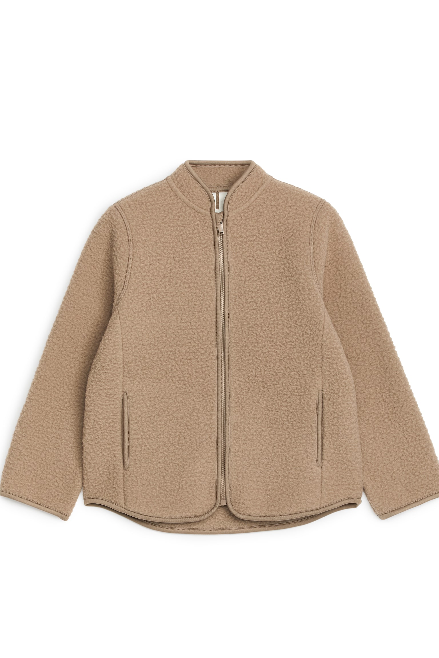 Fleece Jacket - Dark Beige/Lilac - 1