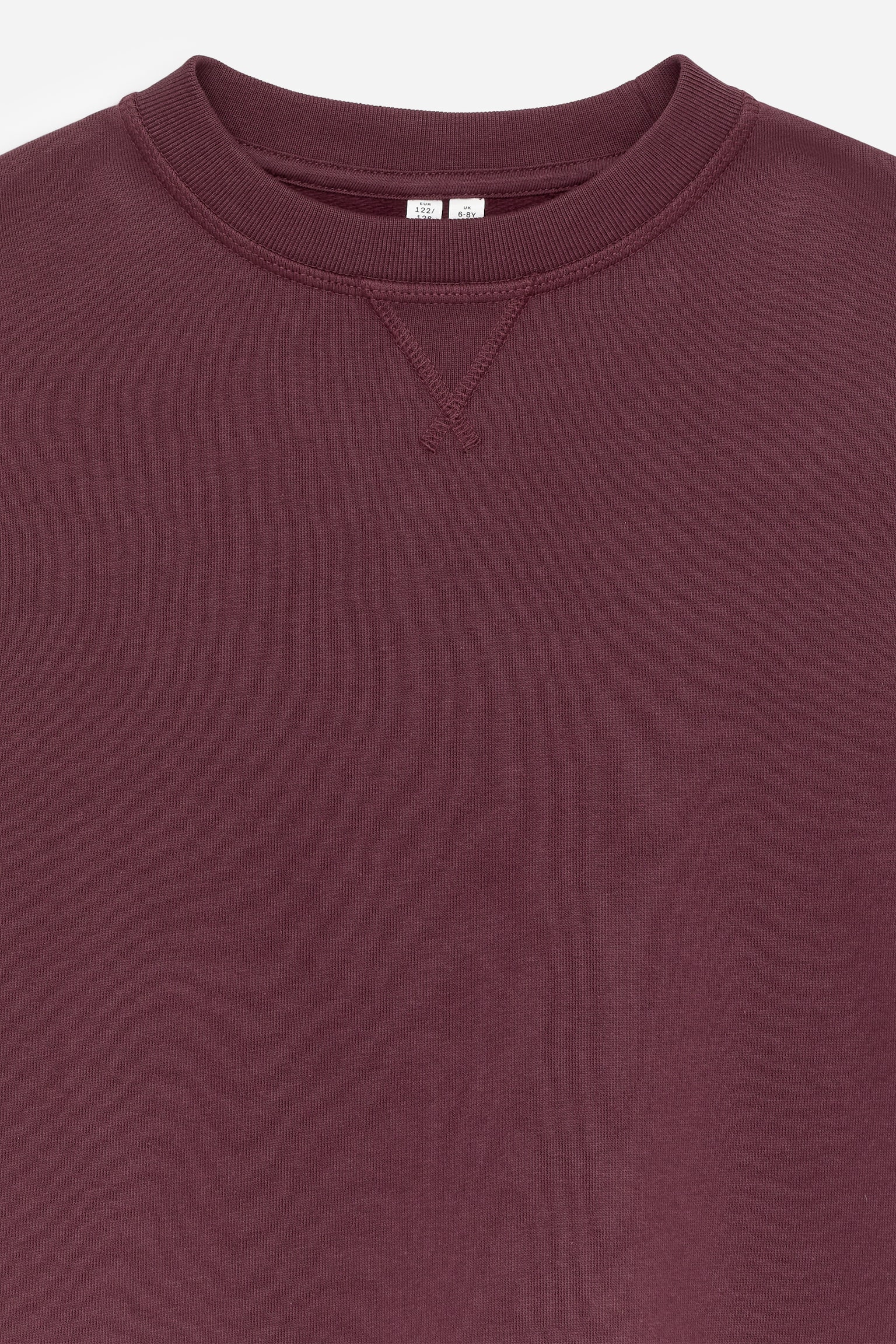 French Terry Sweatshirt - Burgundy/Lilac/Sky Blue/Pink/Orange/Red/Green/Grey Melange/Dark Blue/Lilac Pink/Dark Green - 2