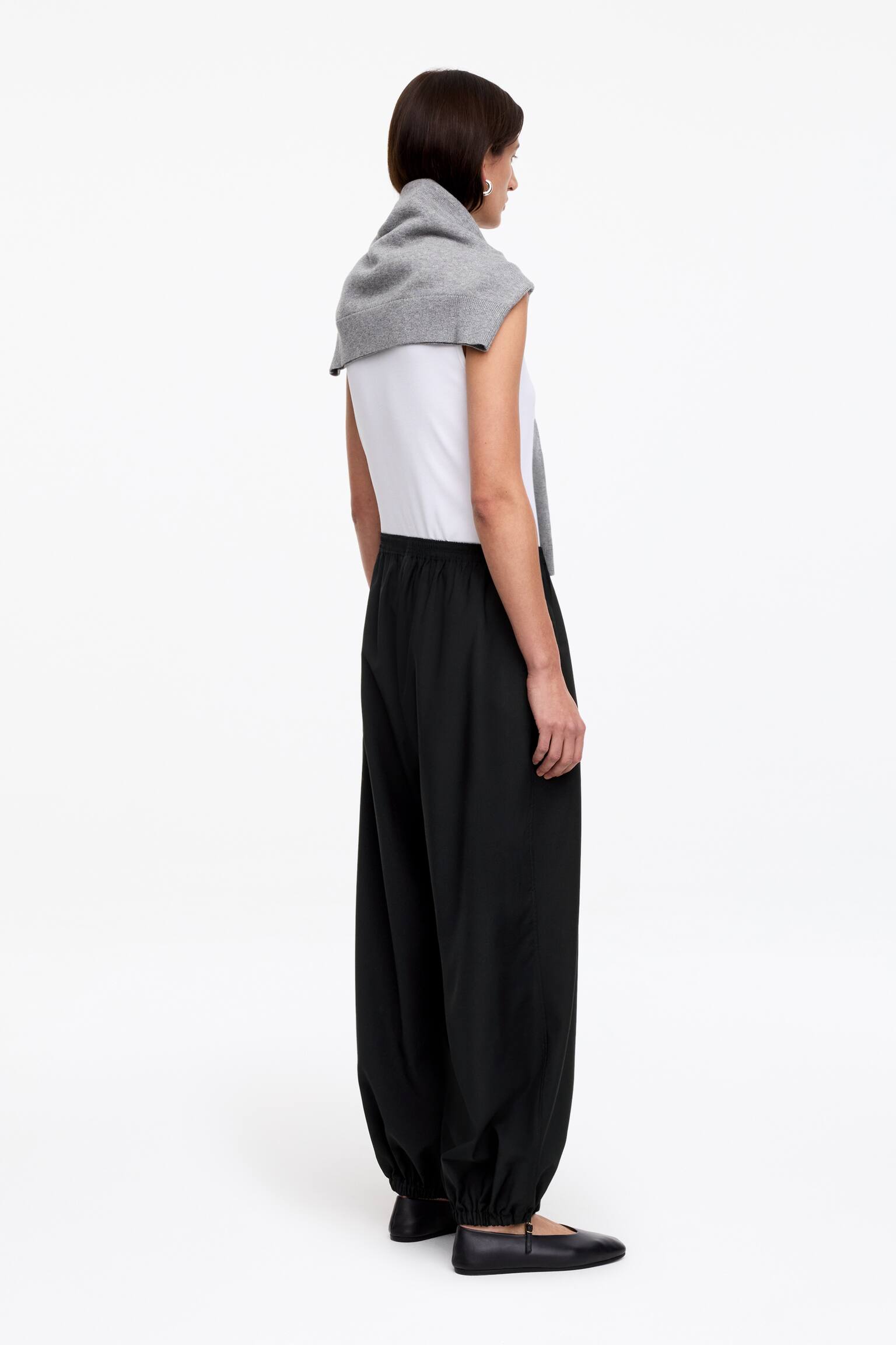 Hose mit Barrel Leg - Schwarz/Dunkelgrau - 6