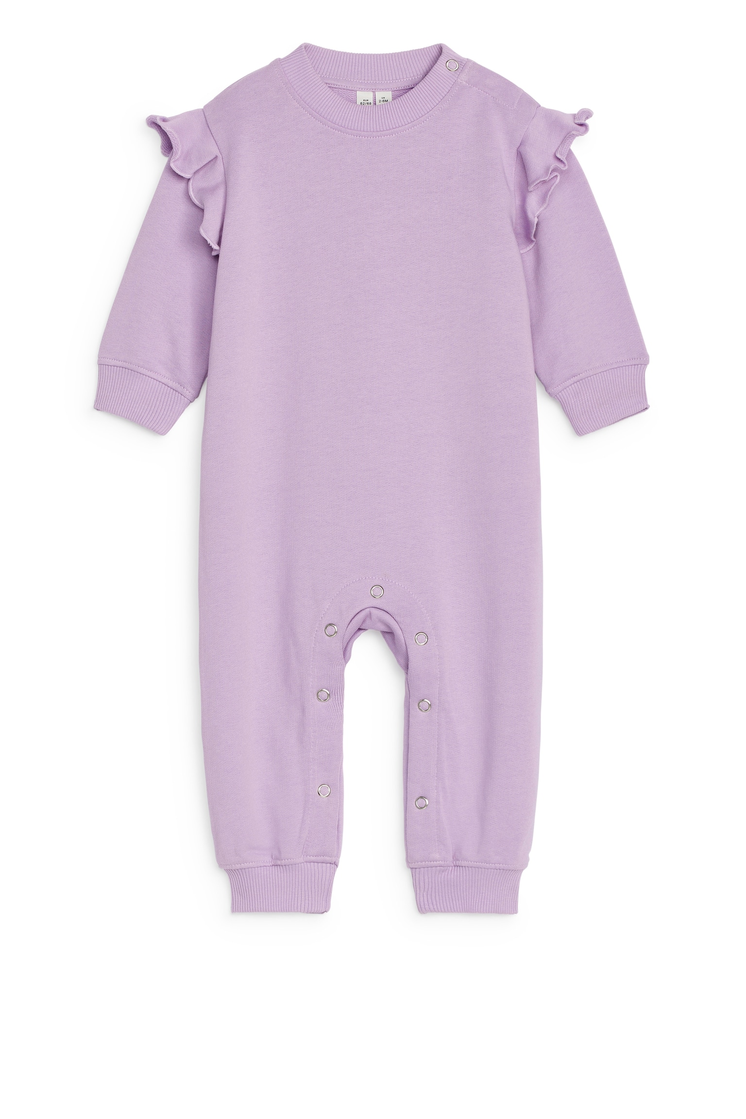 Frilled French Terry Overall - Lilac - 1