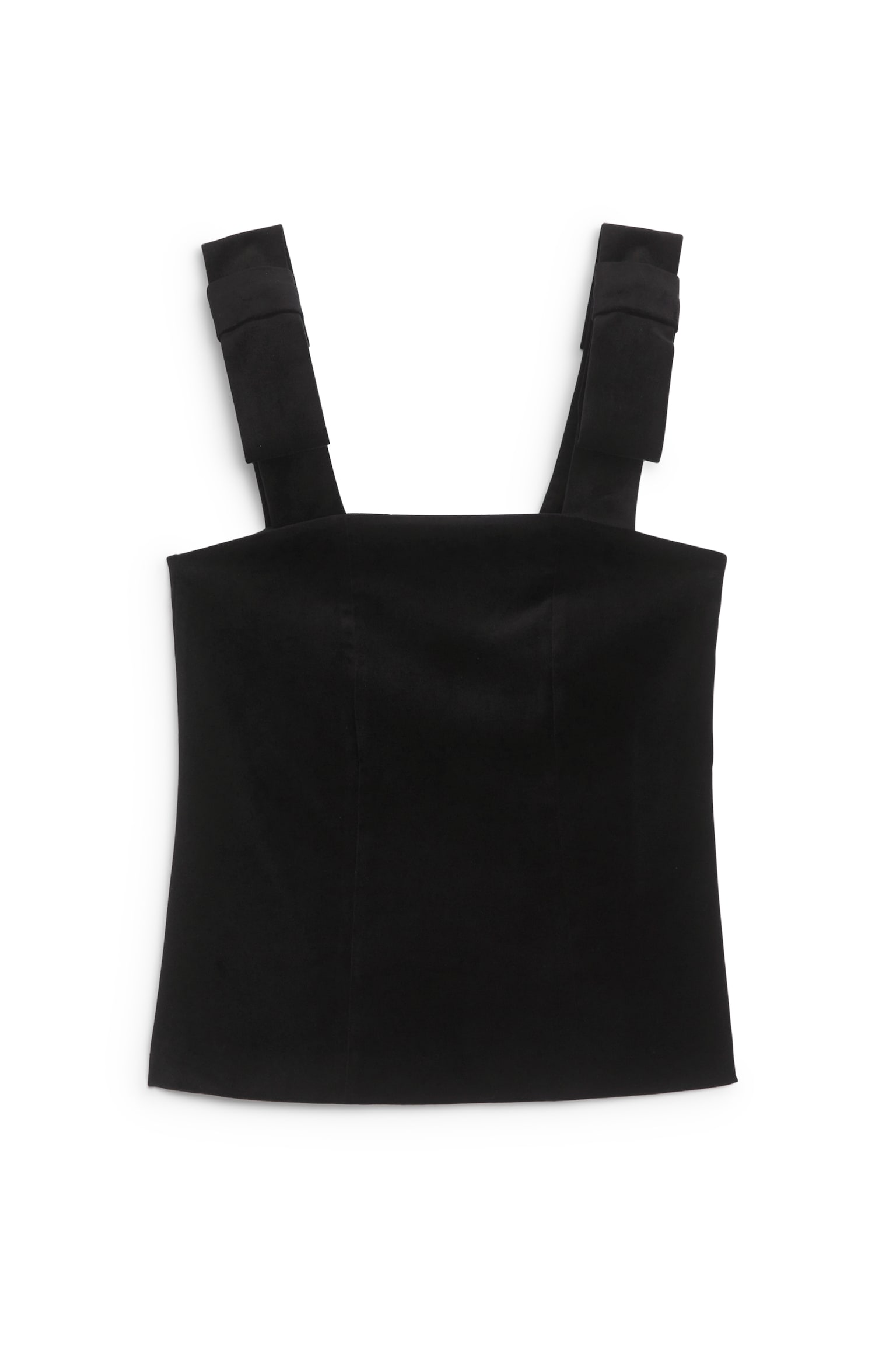 Velvet Strap Top - Black