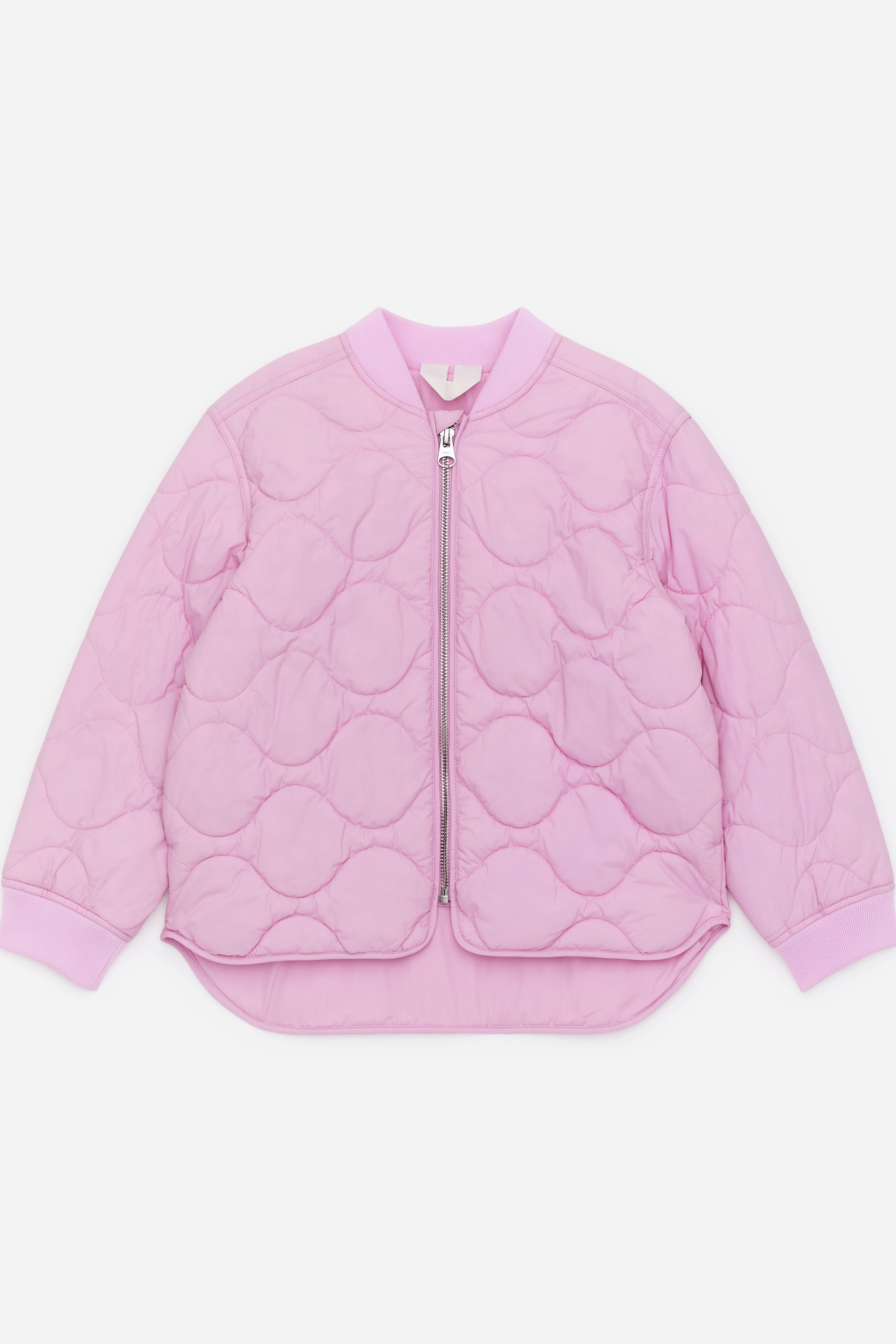 Steppjacke - Rosa/Dunkelrot/Grün