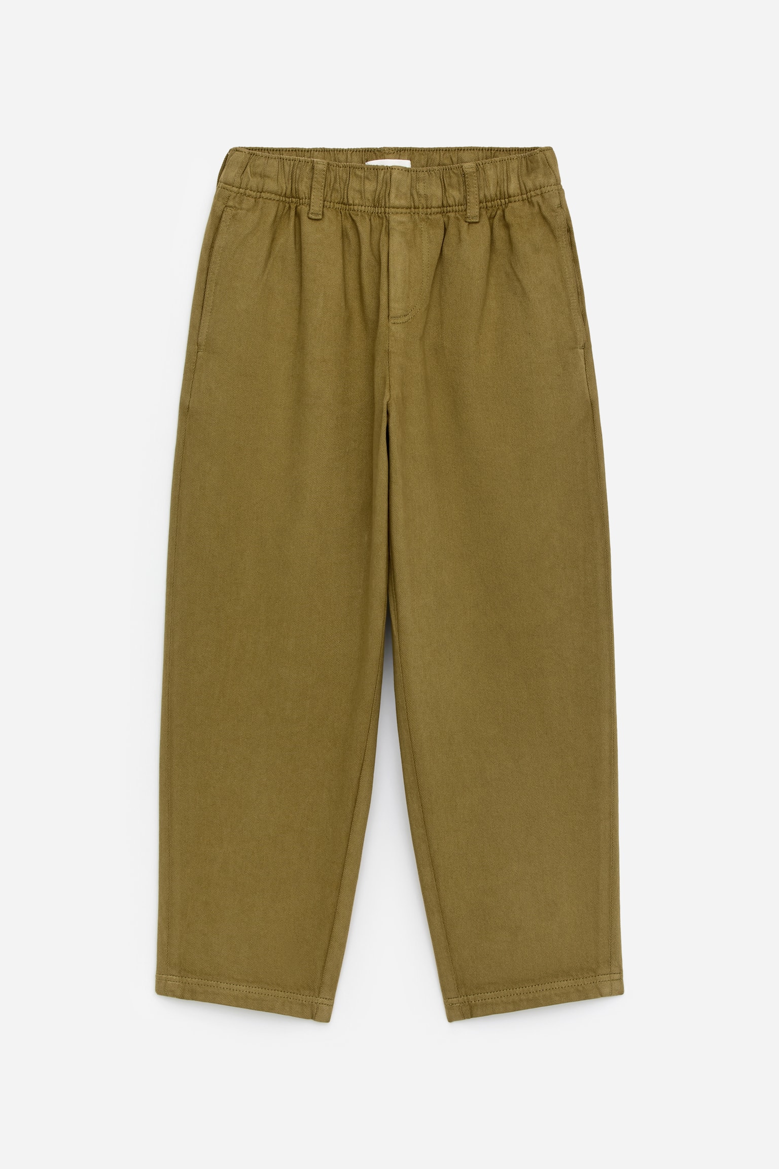 Ruimvallende chino - Kakigroen/Poederblauw