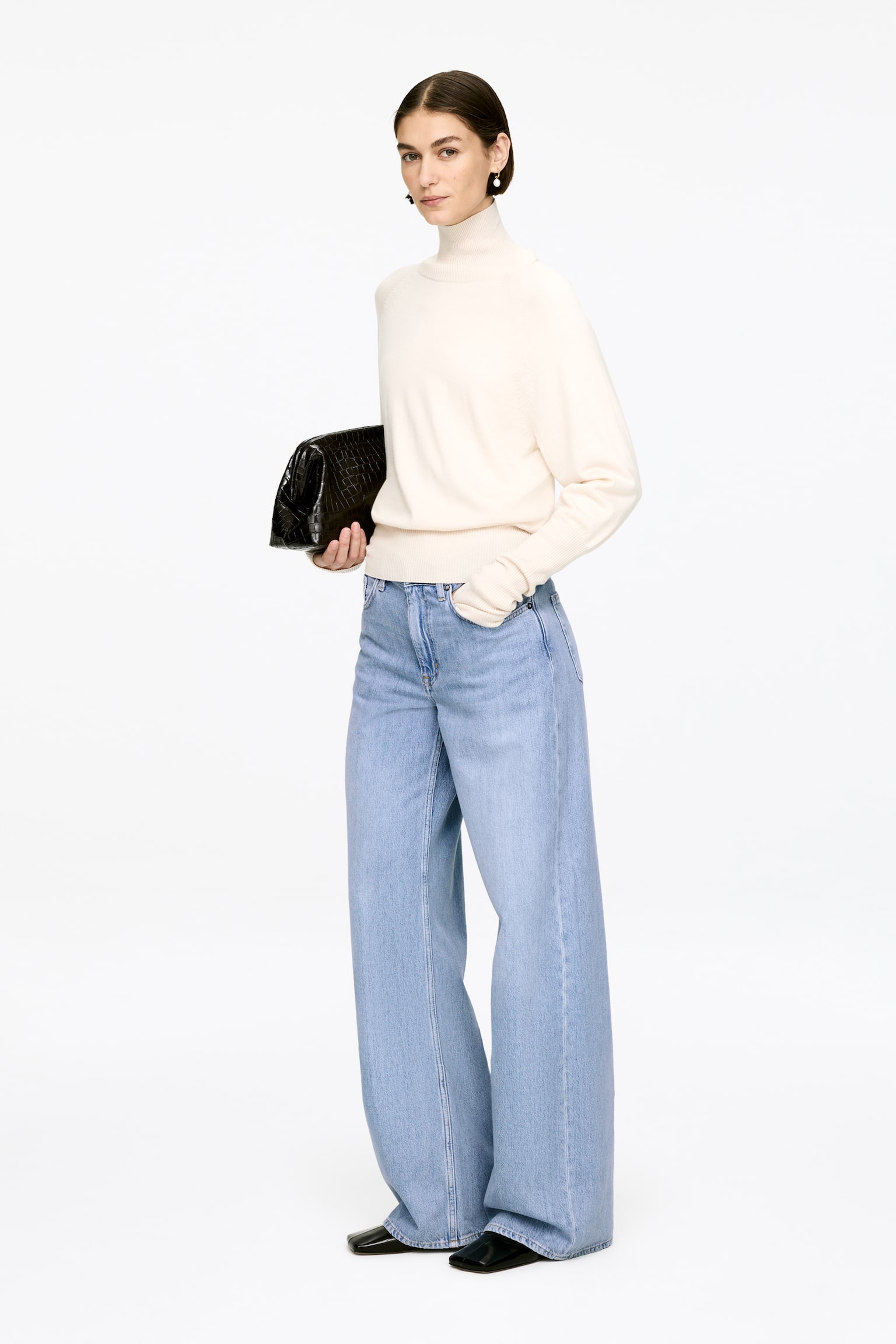 CLOUD Loose Jeans mit weitem Bein - Blau/Grau/Dunkelbraun/Grau/Schwarz/Dunkelblau - 5