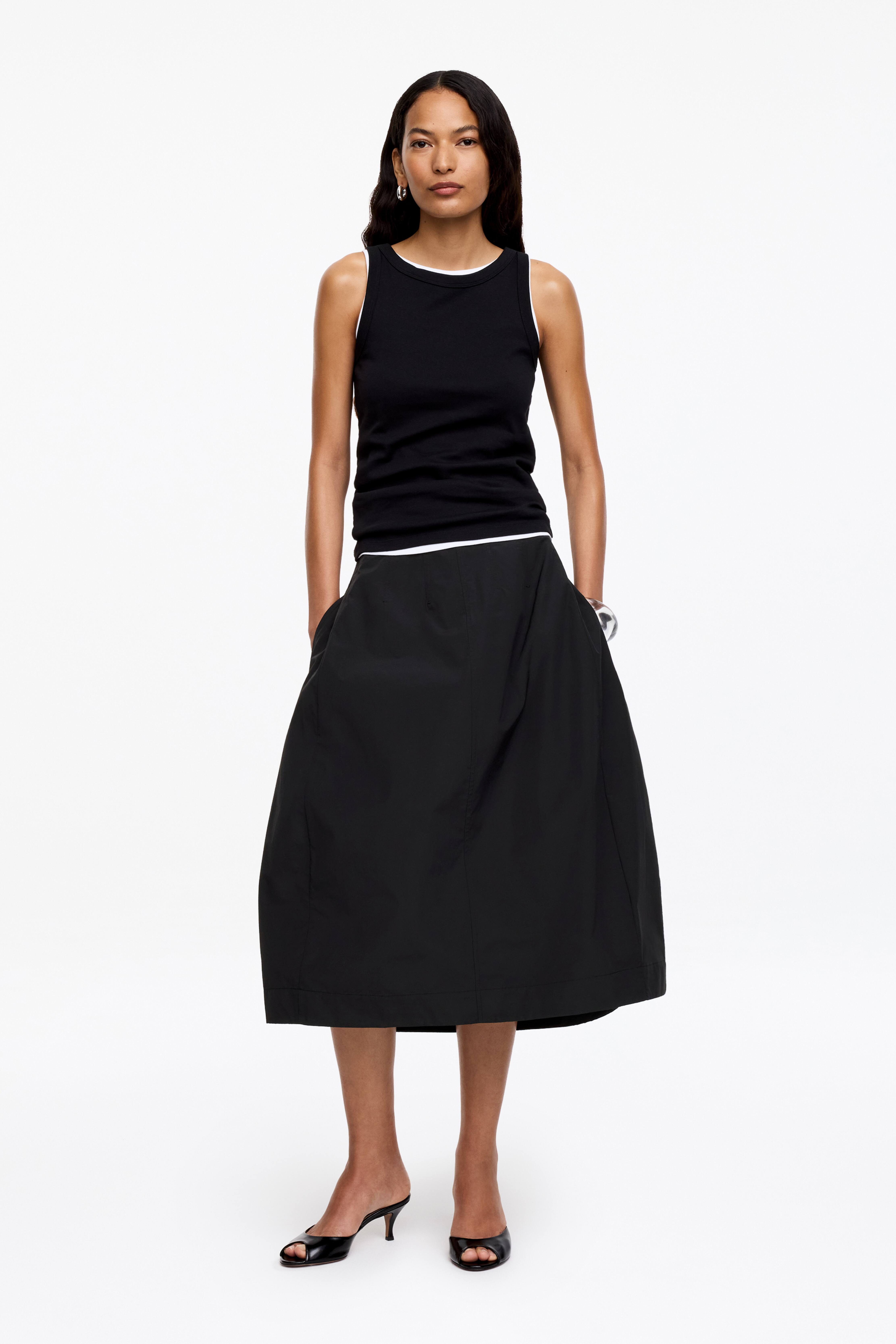 Getailleerde midirok - Zwart