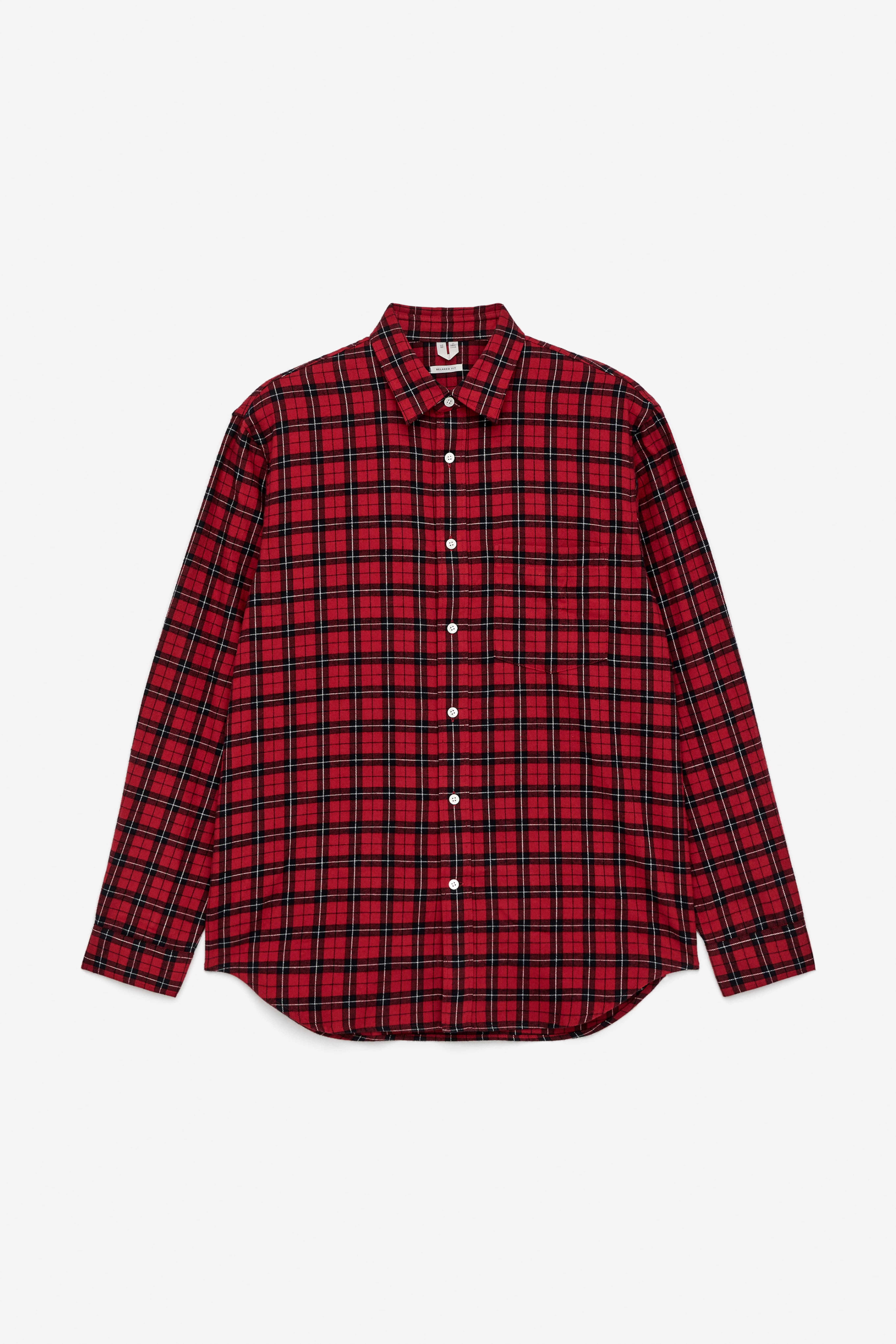 Flanellhemd - Rot/Schwarz