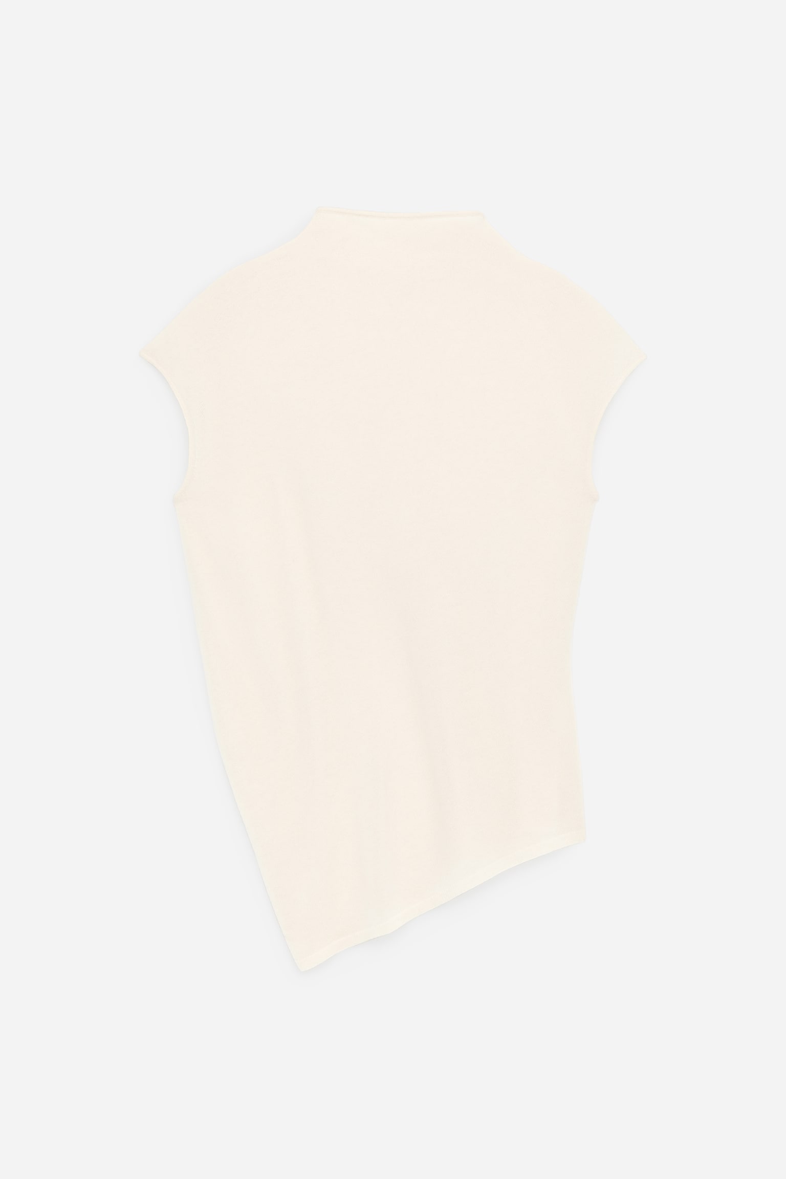 Čistý kašmírový top - Off White/Šedá - 2