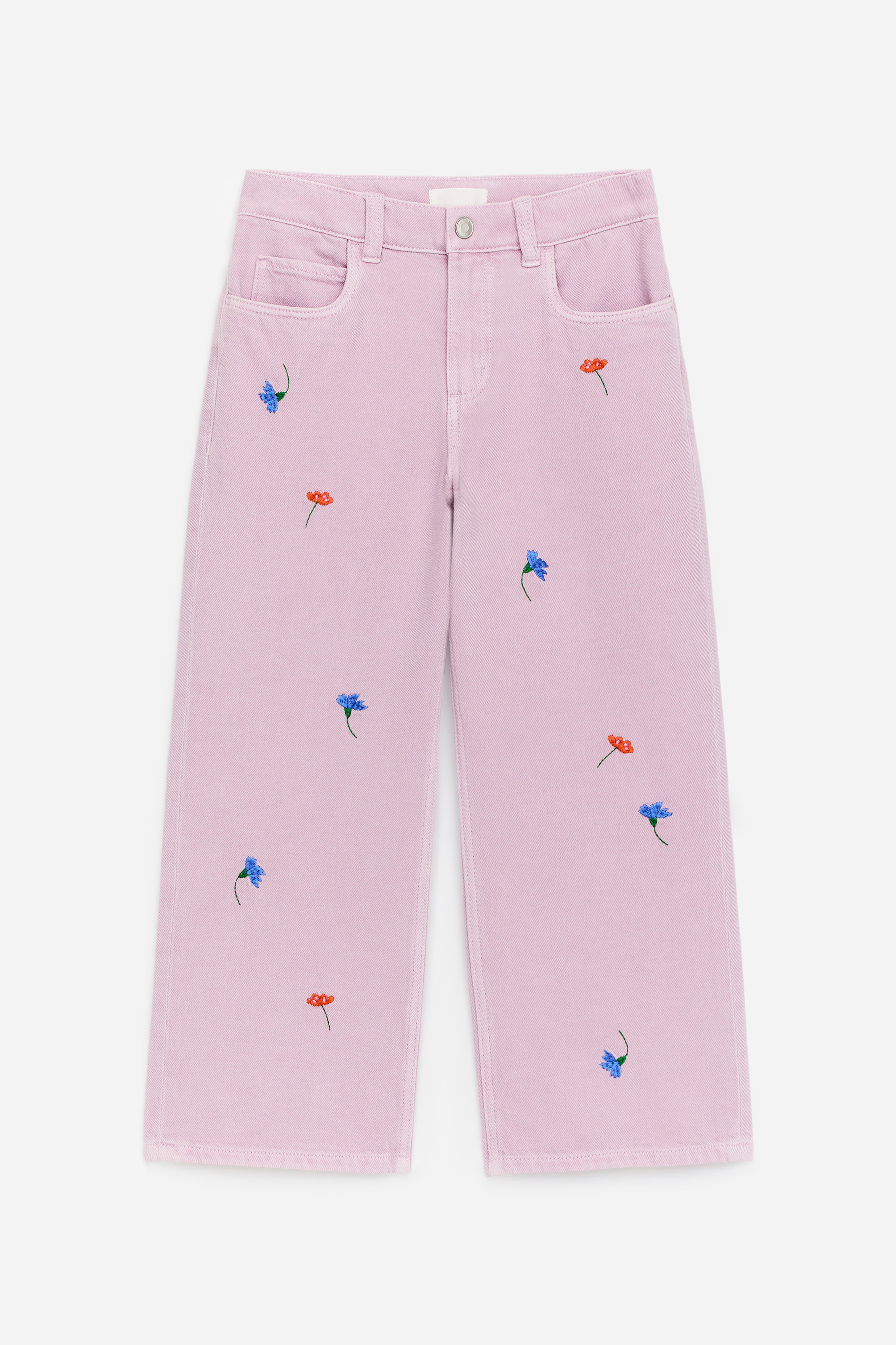 Bestickte Jeans - Lila/Schwarz/Blau/Marienkäfer