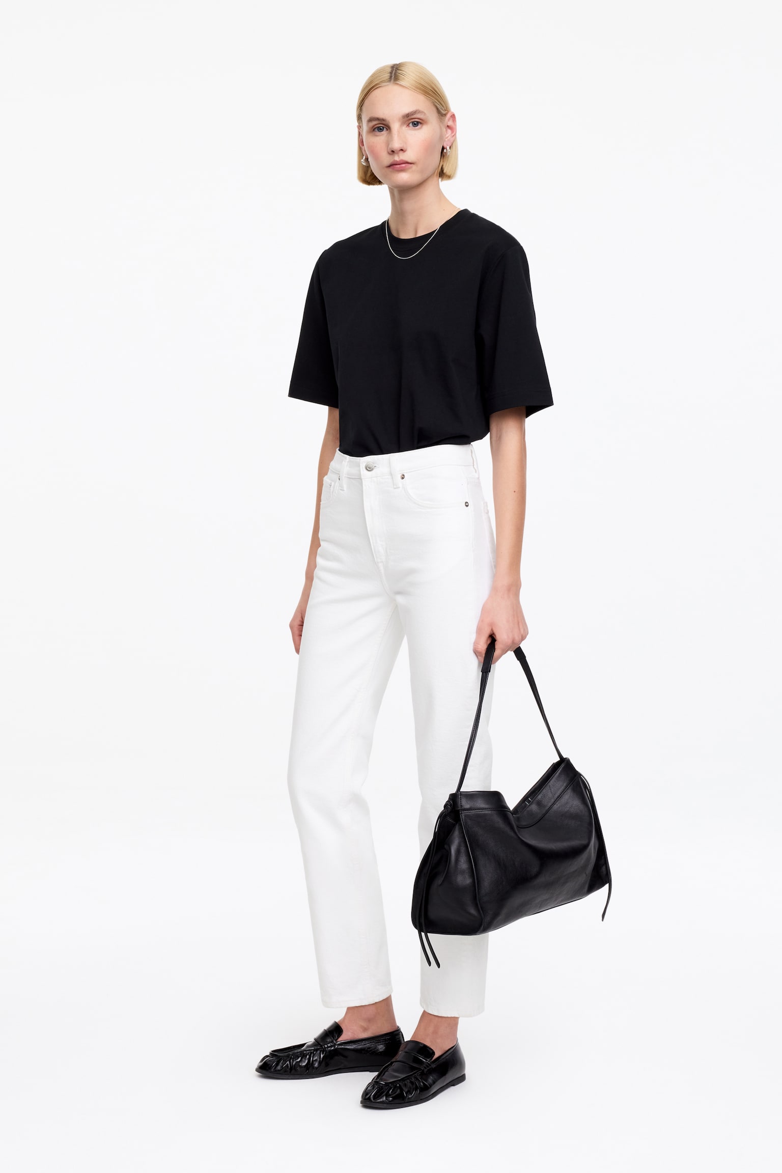 JADE CROPPED smala jeans - Vit/Tvättad svart/Vit/Mörkblå/Blå/Blå/Mörkblå - 6