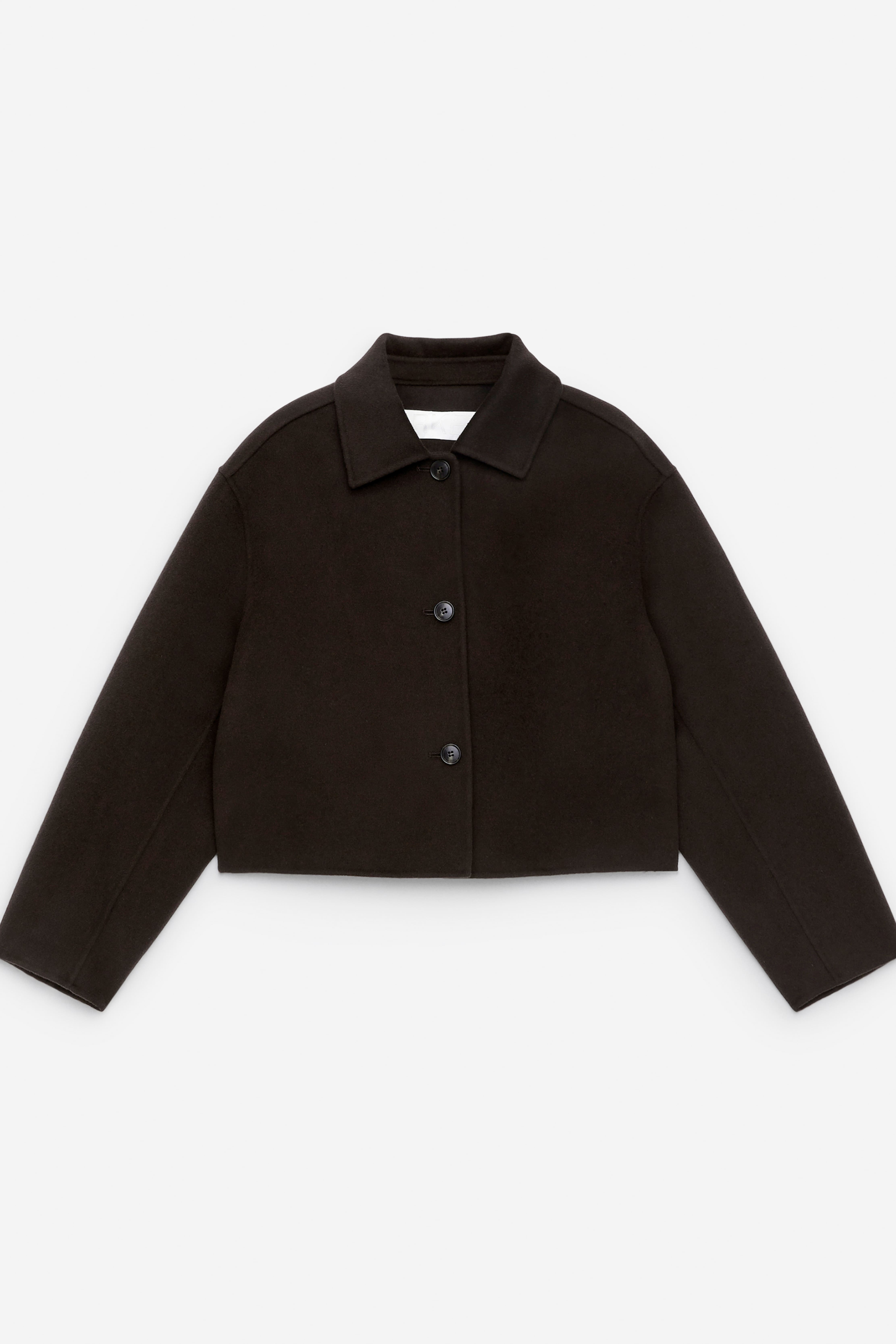 Doubleface-Overshirt aus Wollmischung - Dunkelbraun/Dunkelblau