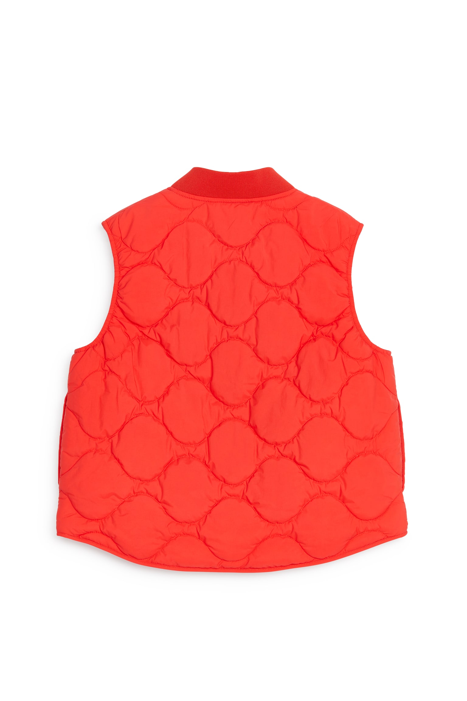 Quilted Vest - Bright Red - 5