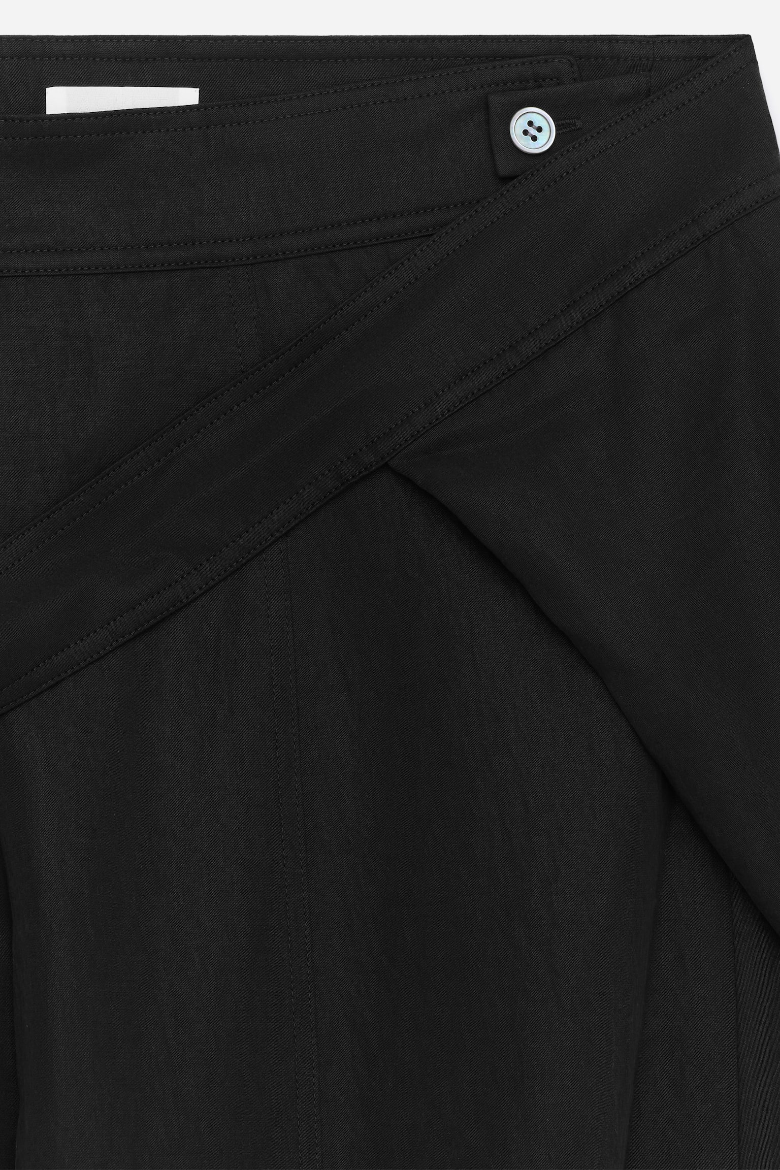 Elegante Hose im Wickeldesign - Schwarz/Cremeweiß - 6