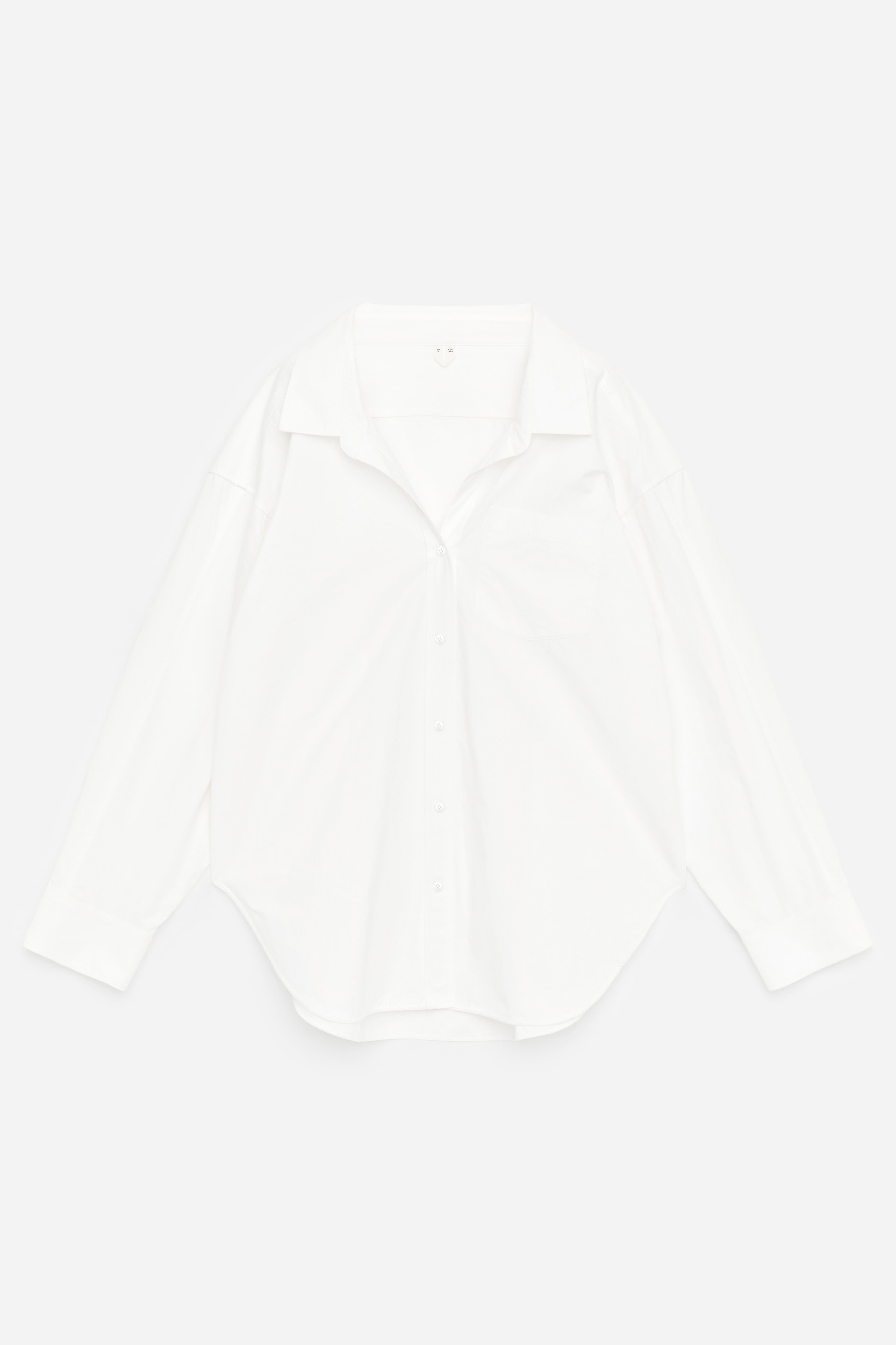 Lockeres Hemd mit offenem Kragen - Weiß