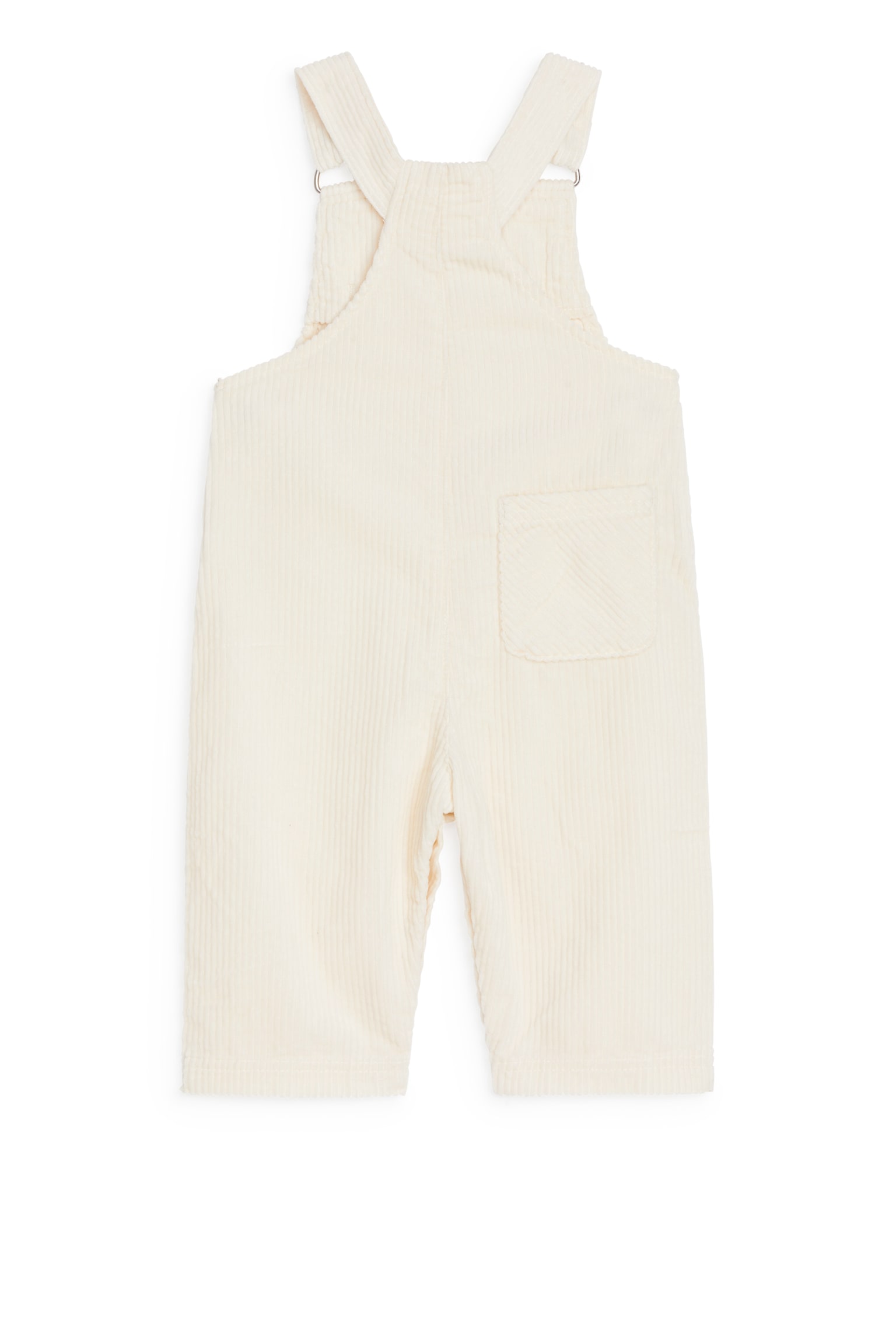 Corduroy Dungarees - Off White/Bright Blue - 3