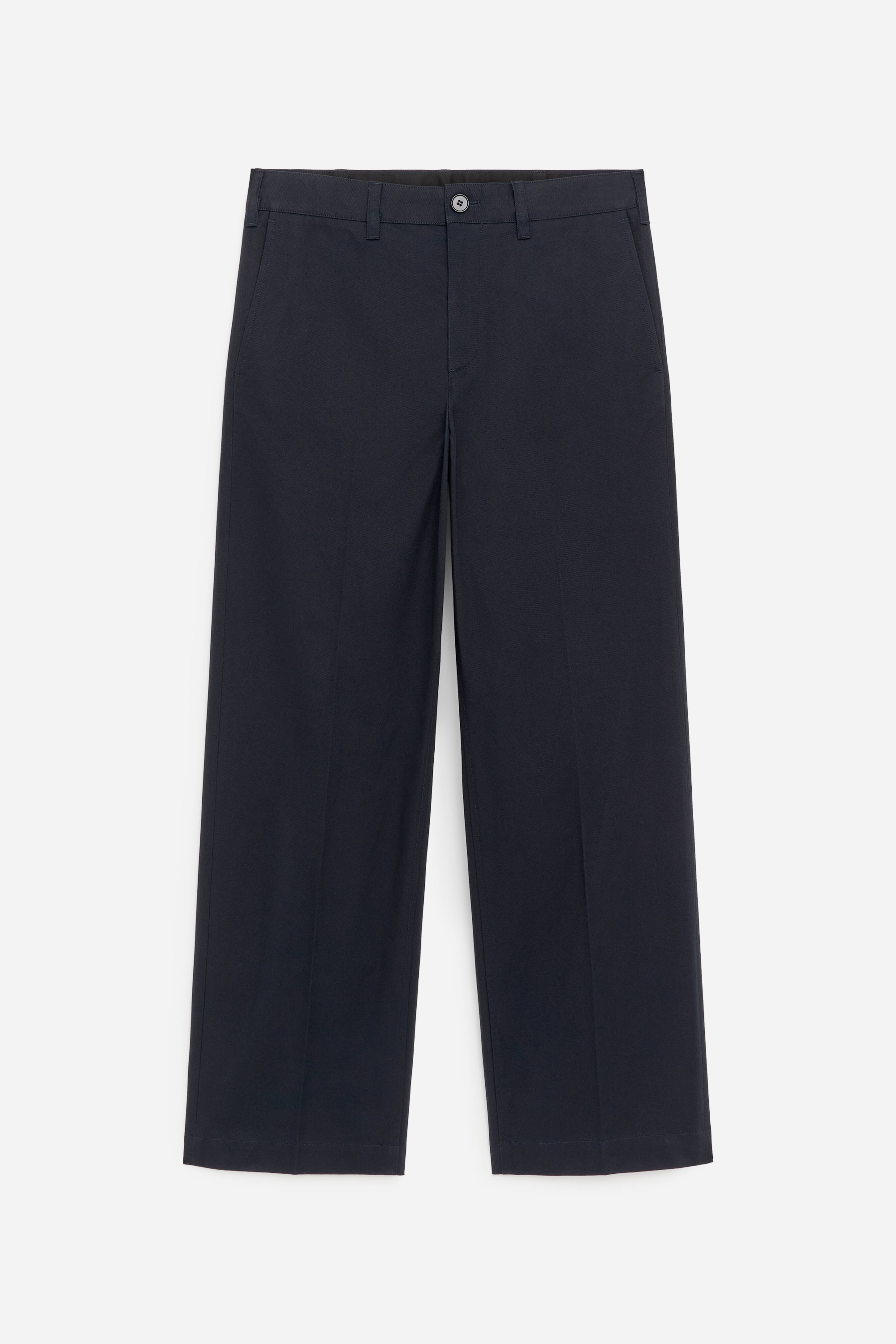 Χαλαρό Βαμβακερό Twill Παντελόνι - Σκούρο Μπλε