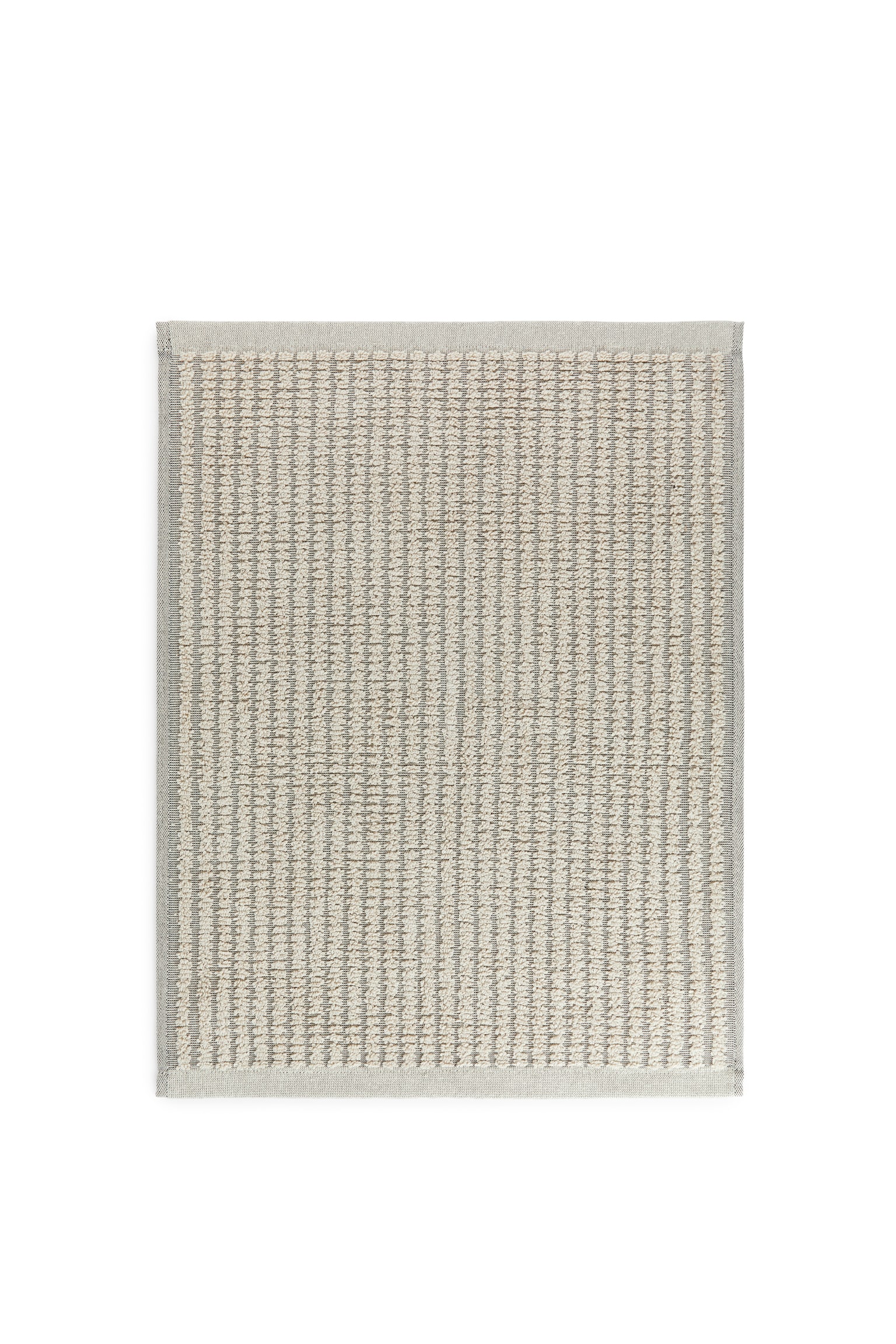 Cotton Bath Mat - Beige/Grey/White - 1