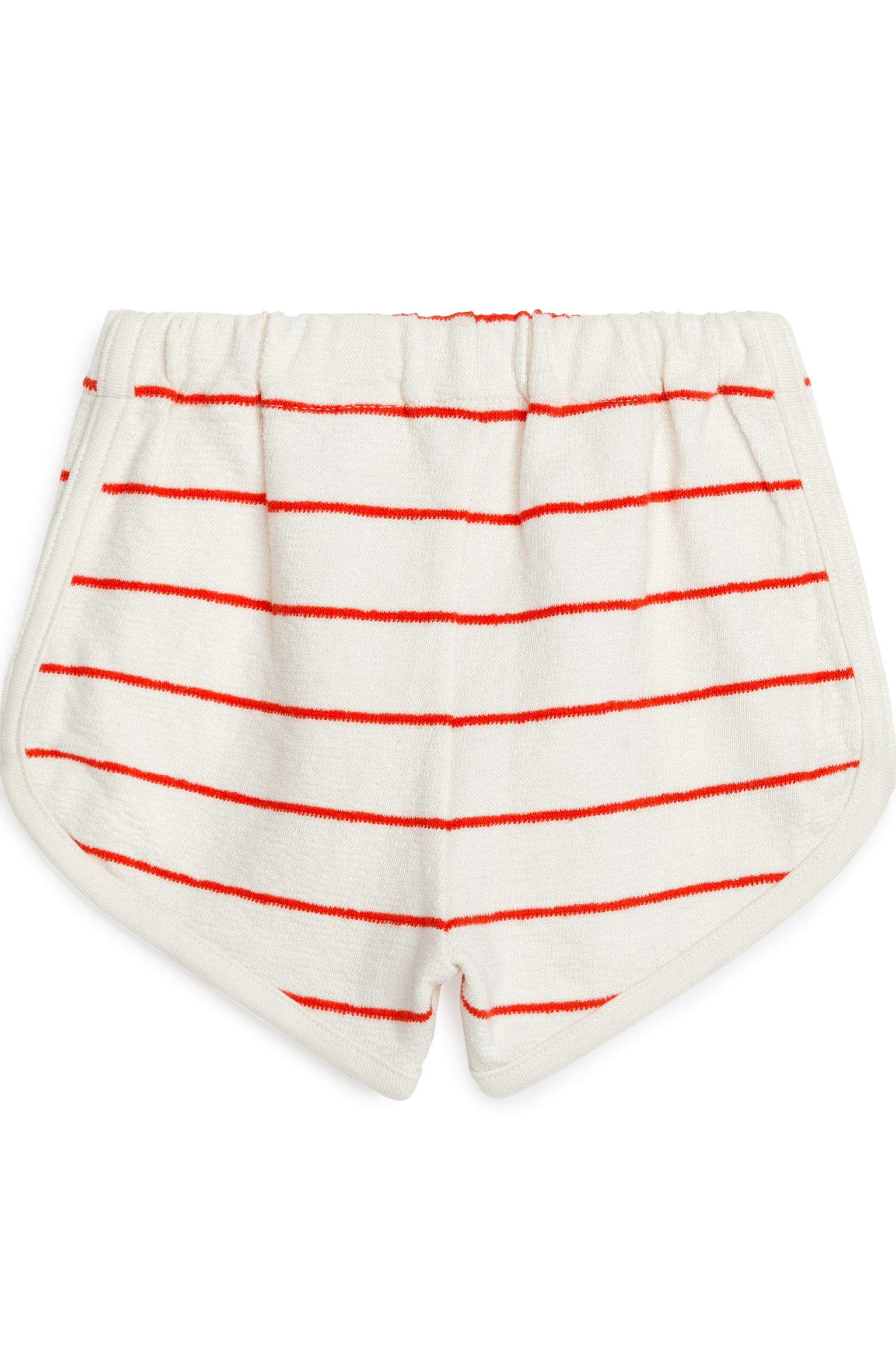 Towelling Shorts - White/Red - 2