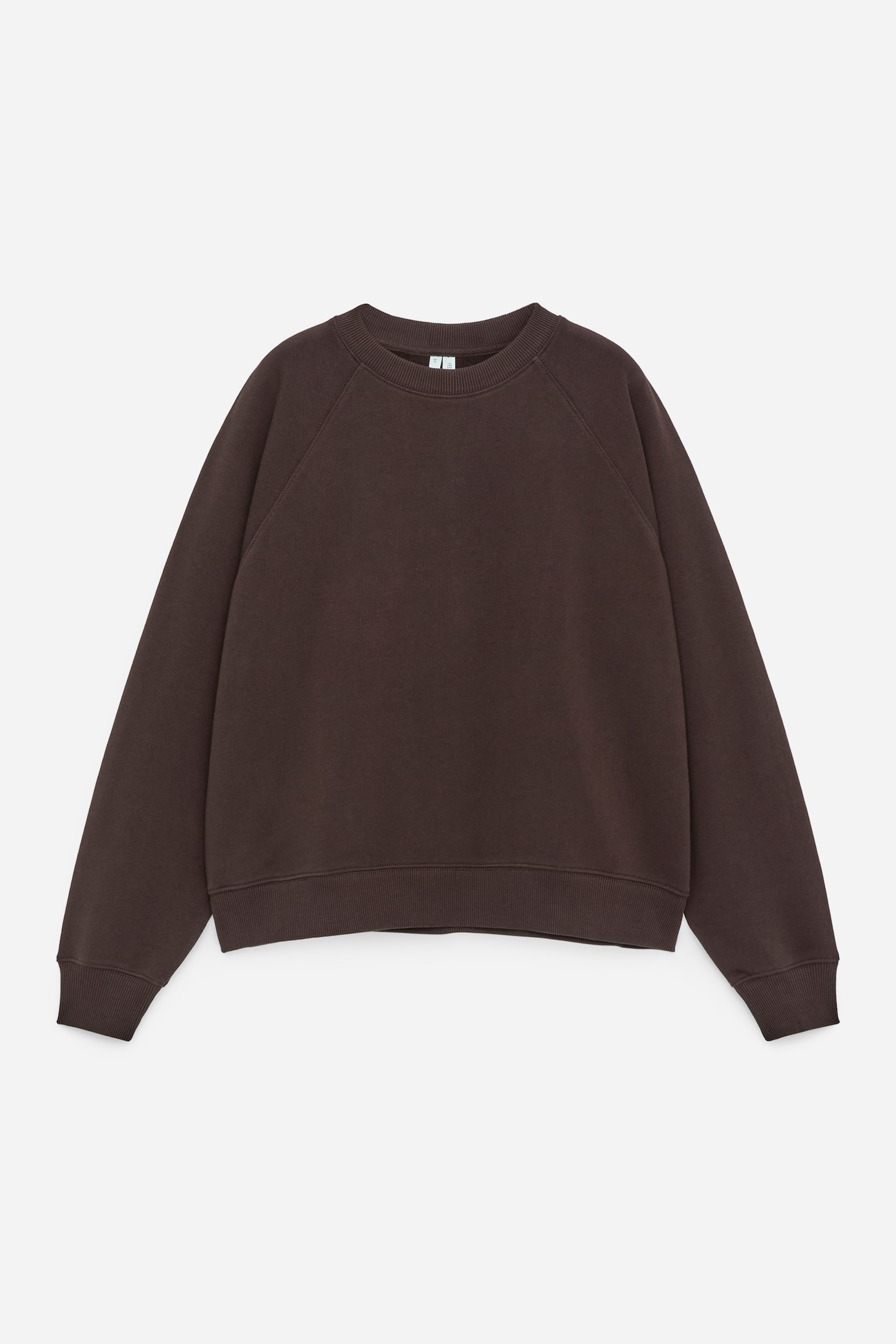 Sweatshirt i French terry - Mörkbrun/Blå/Brun/Gråmelerad/Ljusturkos/Röd/Mörkblå - 2