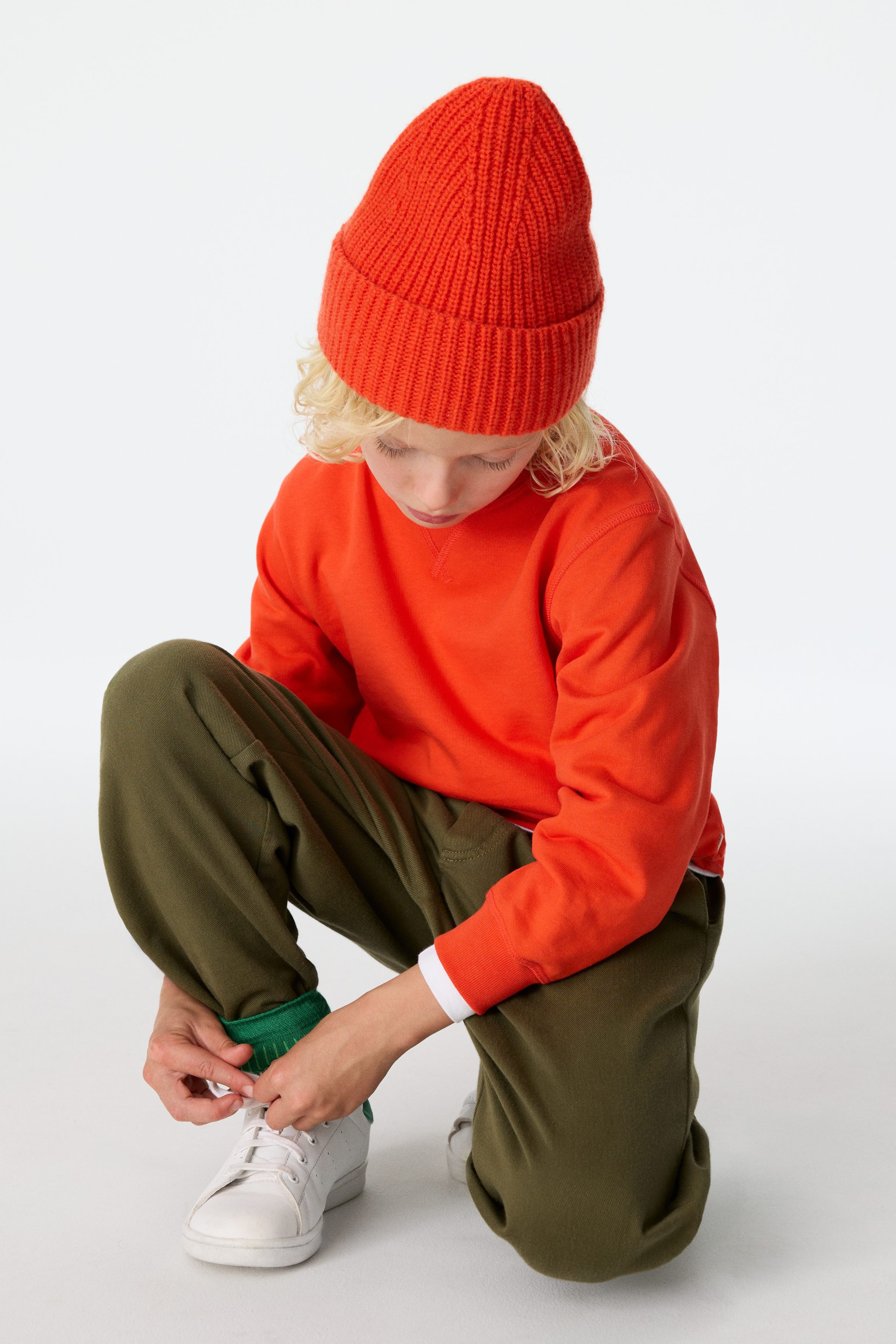 Rippstrickmütze - Knallrot/Orange/Rosa/Blau/Khakigrün/Blau/Burgunderrot/Grün/Rosa/Lila/Beige