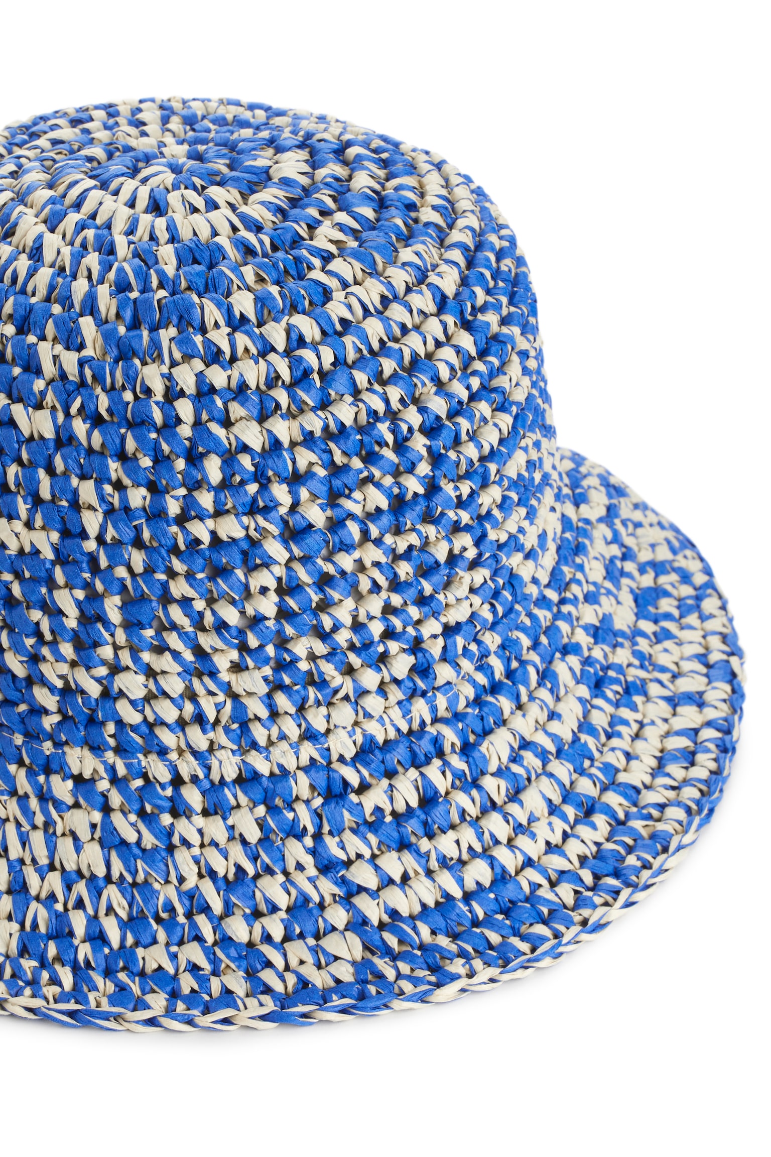 Straw Hat - Blue/Beige - 4