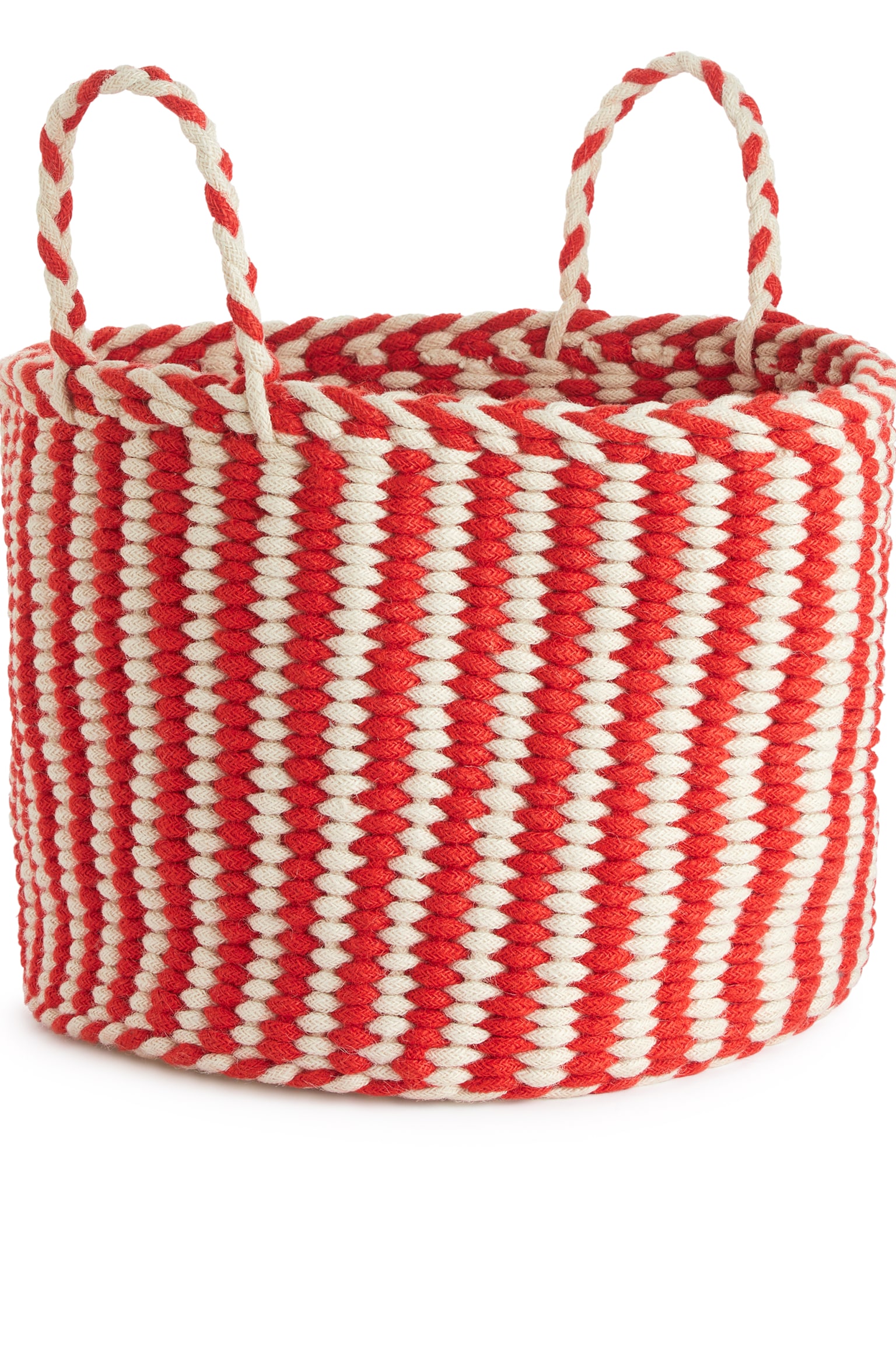 Storage Basket 41 cm - Red/Off White