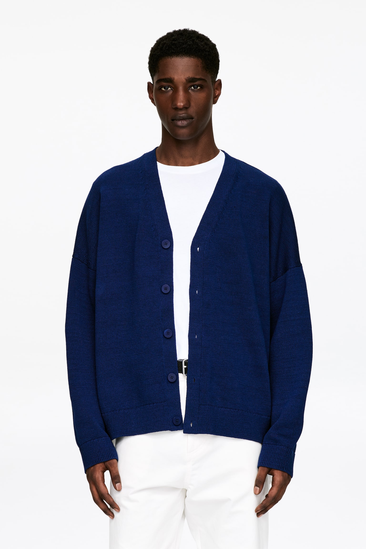 Strickjacke aus Baumwolle - Dunkelblau - 1