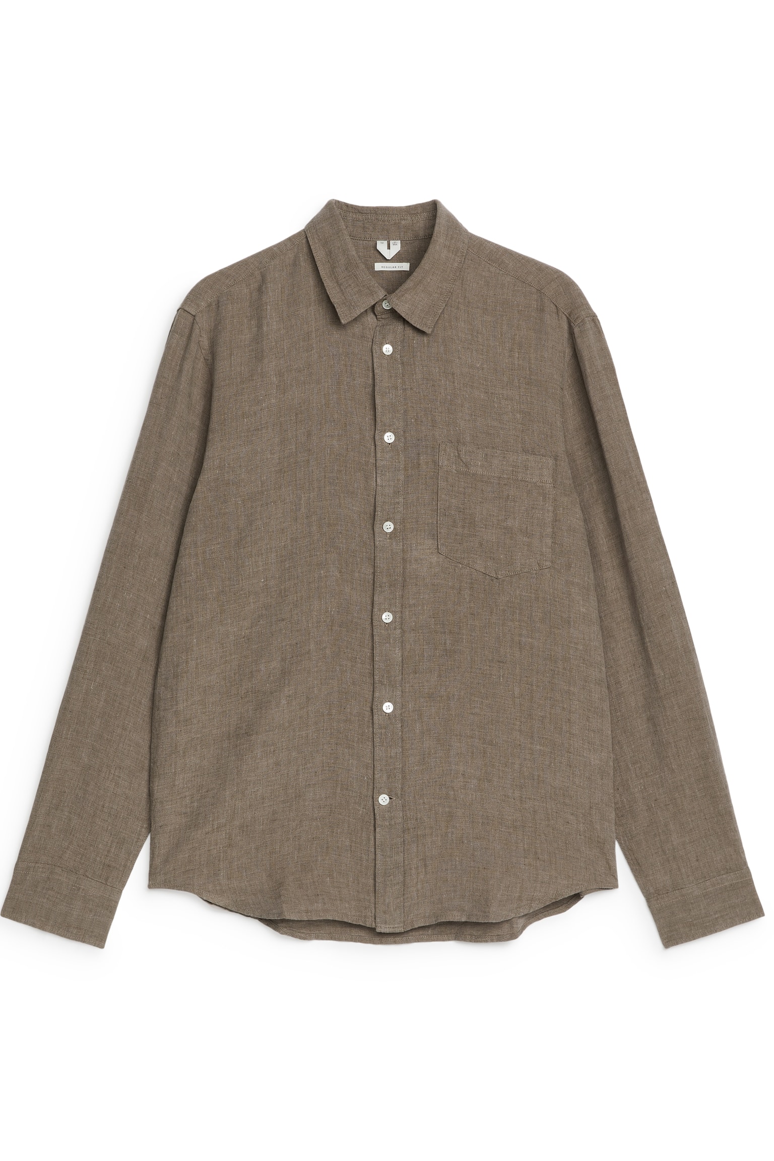 Regular-Fit Linen Shirt - Dark Mole Melange/White/Mole/Dark Blue/Dark Green/Beige/Soft Green Melange/Off-White - 1