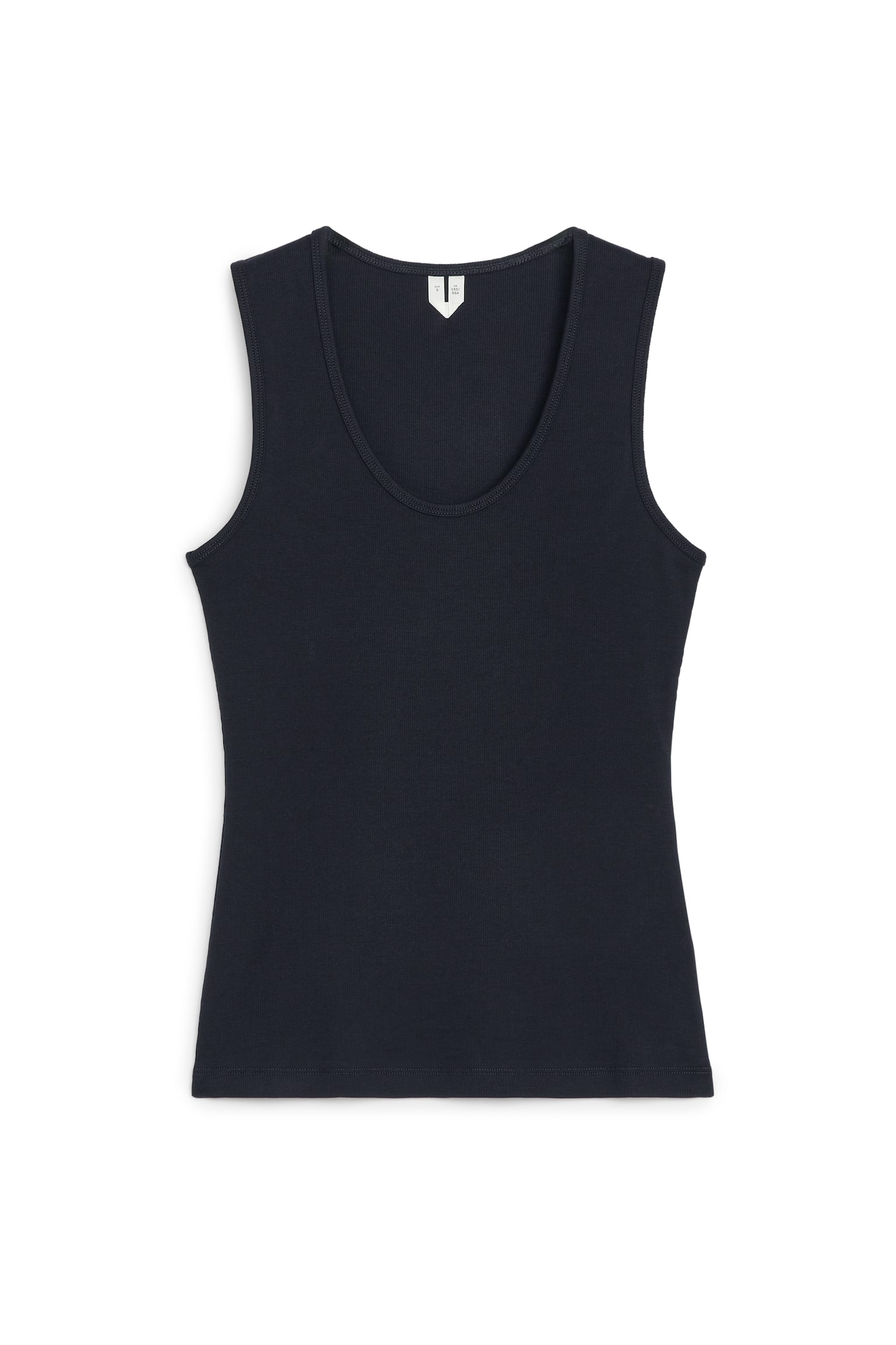 Rib Tank Top - Dark Blue/White/Black - 2