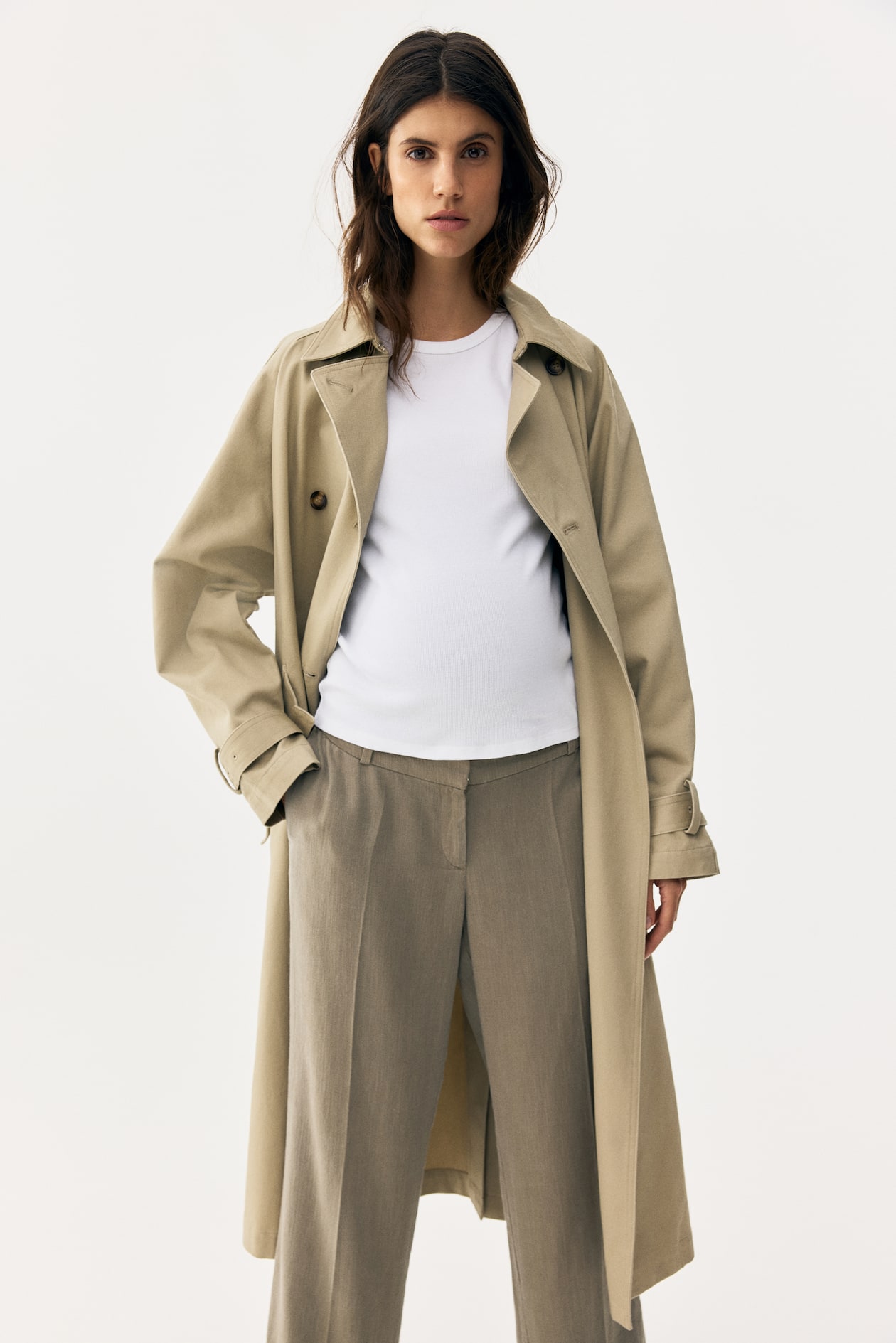MAMA Linen-Blend Dress Pants - image 2