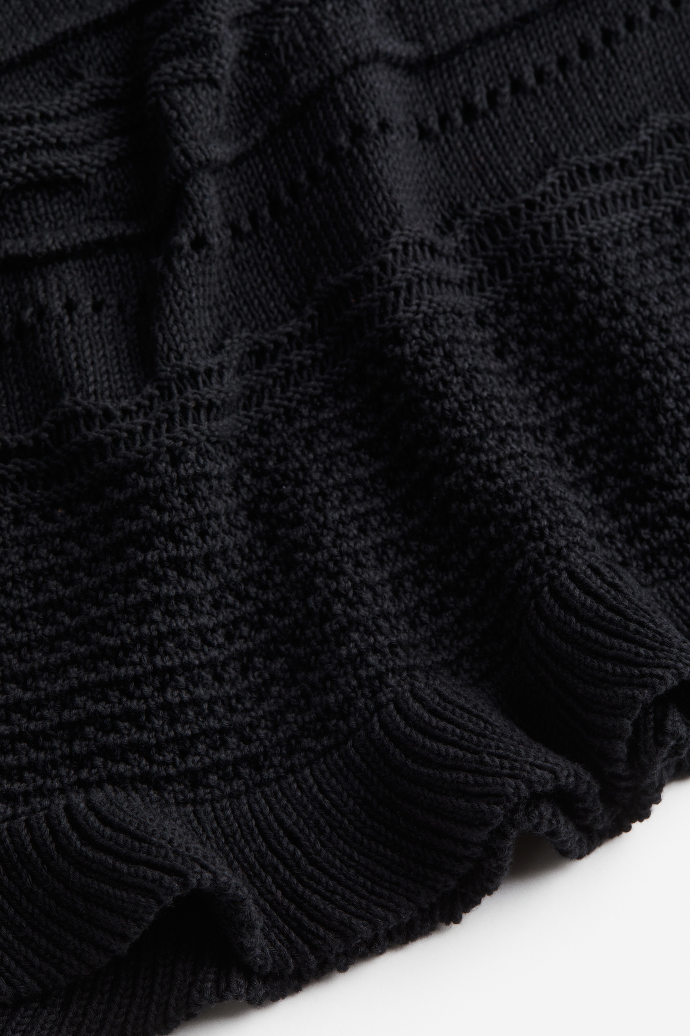Women's Black Crochet-look Dress | H&M US