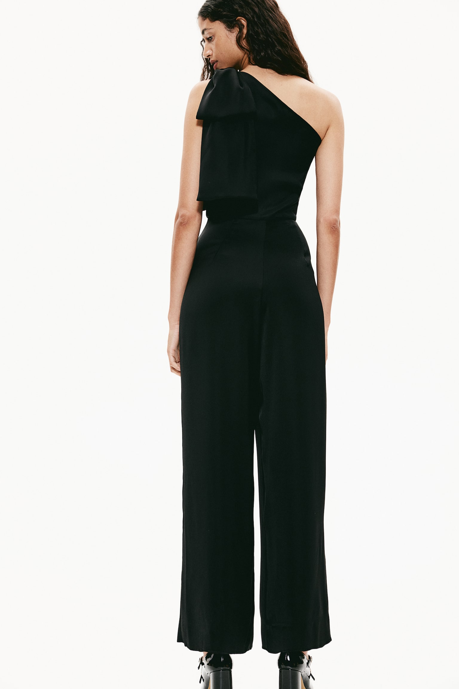 One-shoulder jumpsuit - Black/Red - 5