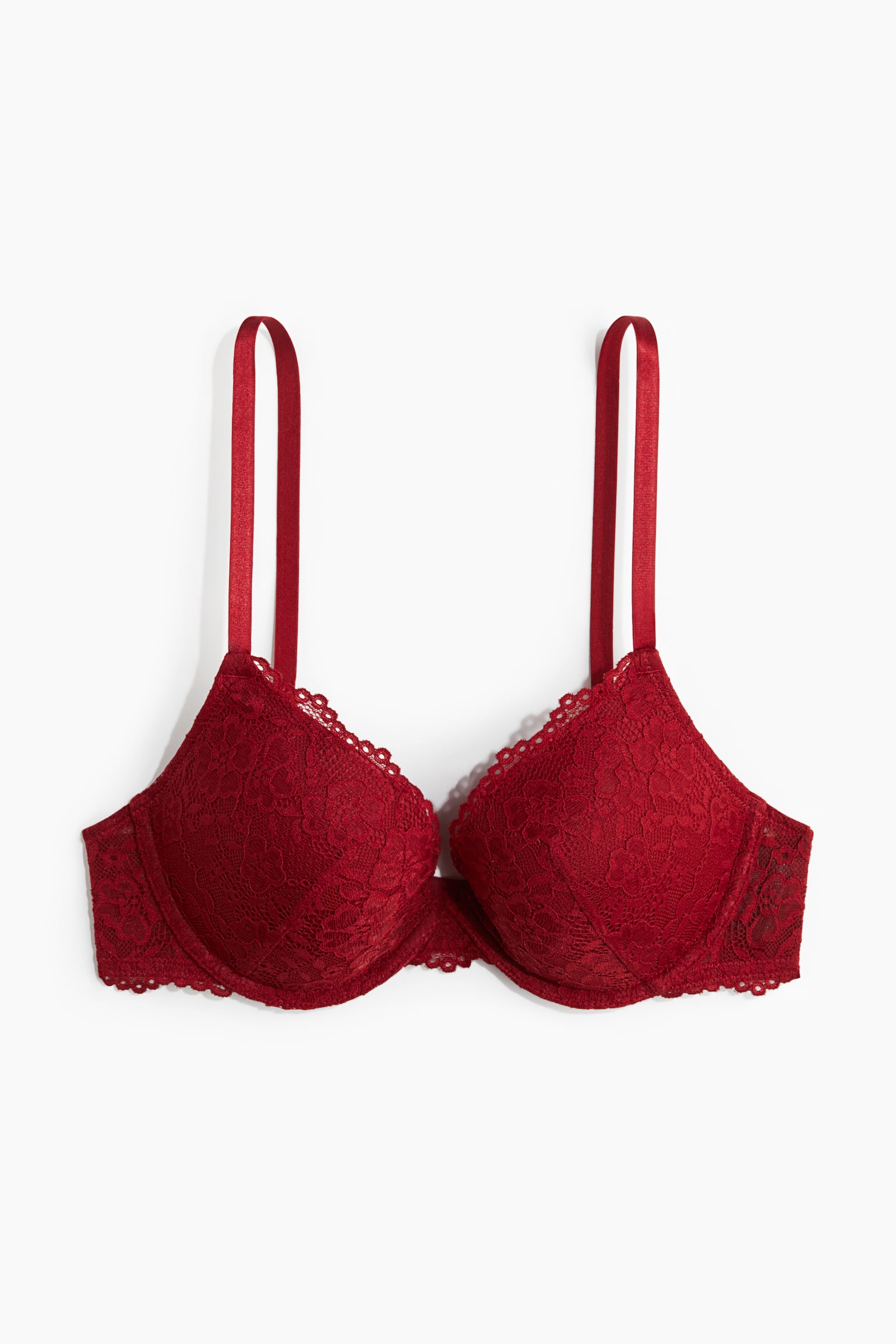 Lace Push Up Bra - Dark red/White/Powder pink/Light blue/Black - 1