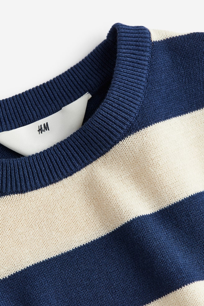 Jacquard-knit cotton jumper - Navy blue/Striped/Red/Deer/Light blue/Snowman/Natural white/Striped/dc/dc/dc/dc/dc - 4