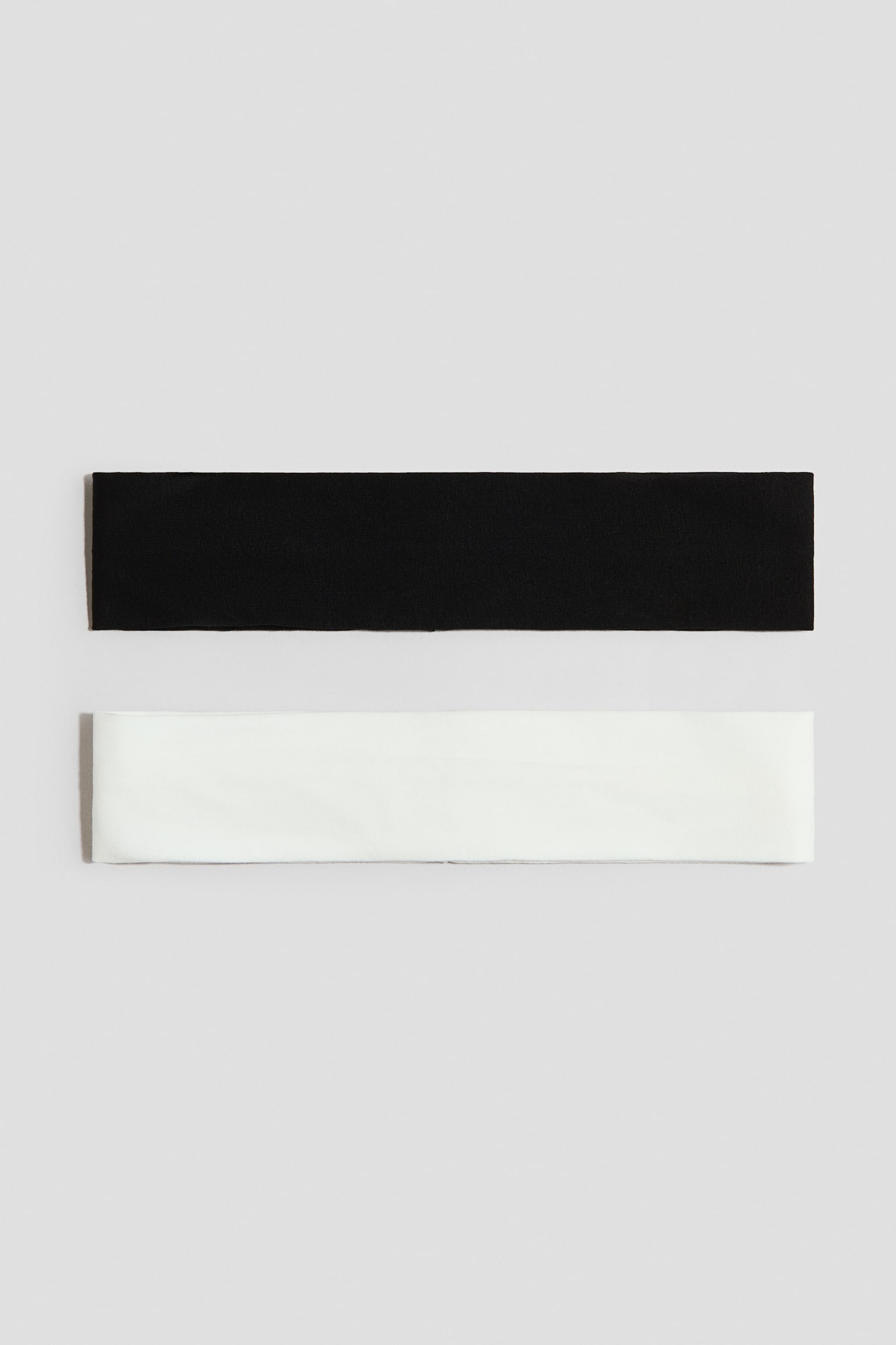 2-pack jersey headbands - White/Black