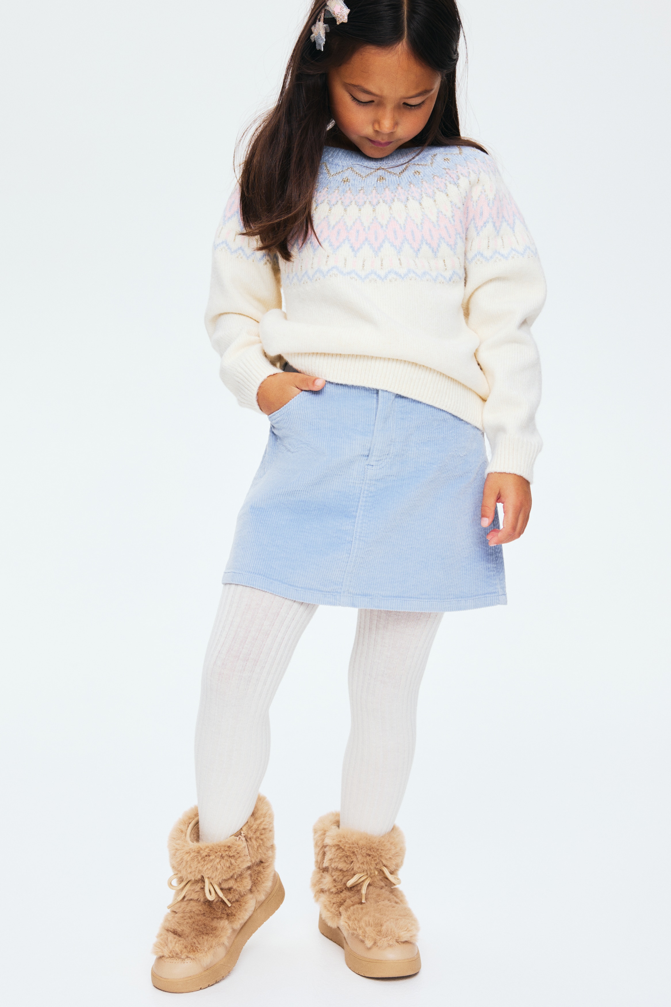 Varmfôrede vinterboots - Beige/Brun/Rosa/Sort