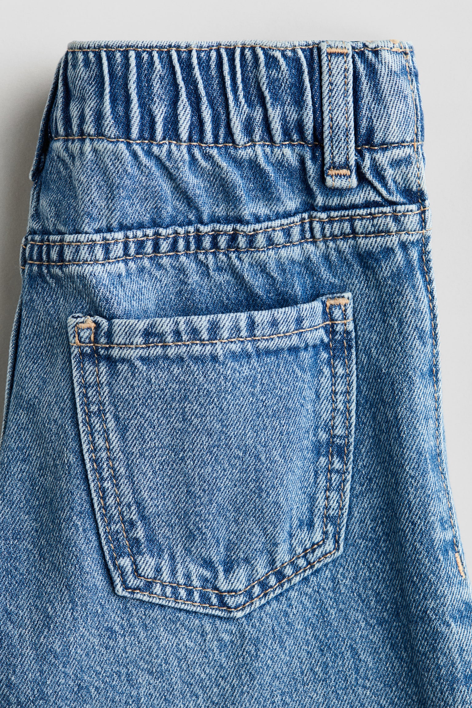 Motif-detail Wide Leg Jeans - Light denim blue - 4