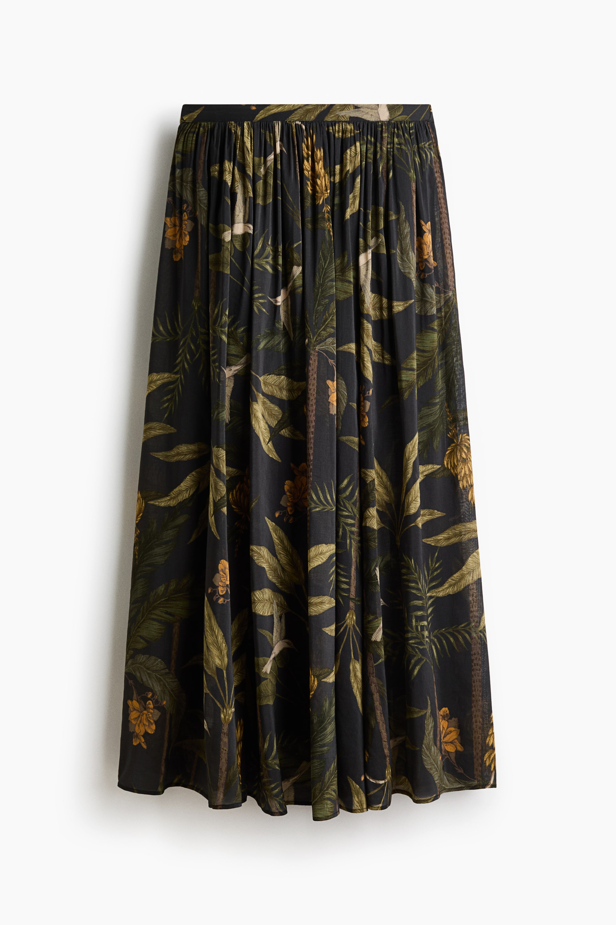 Jupe ample en viscose mélangée
