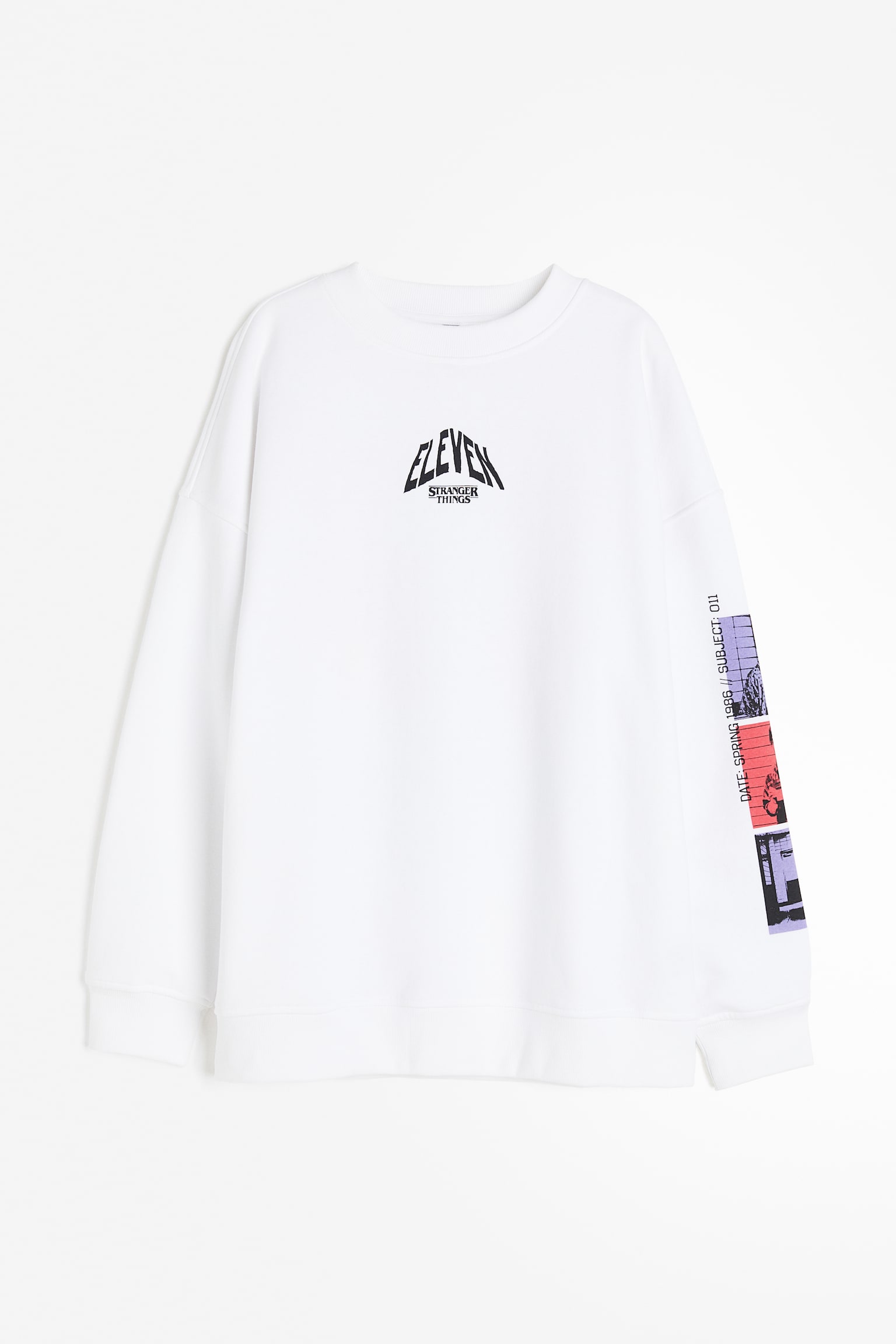 Oversized printed sweatshirt - White/Stranger Things/Dark grey/Wednesday/Light grey/Naruto - 1