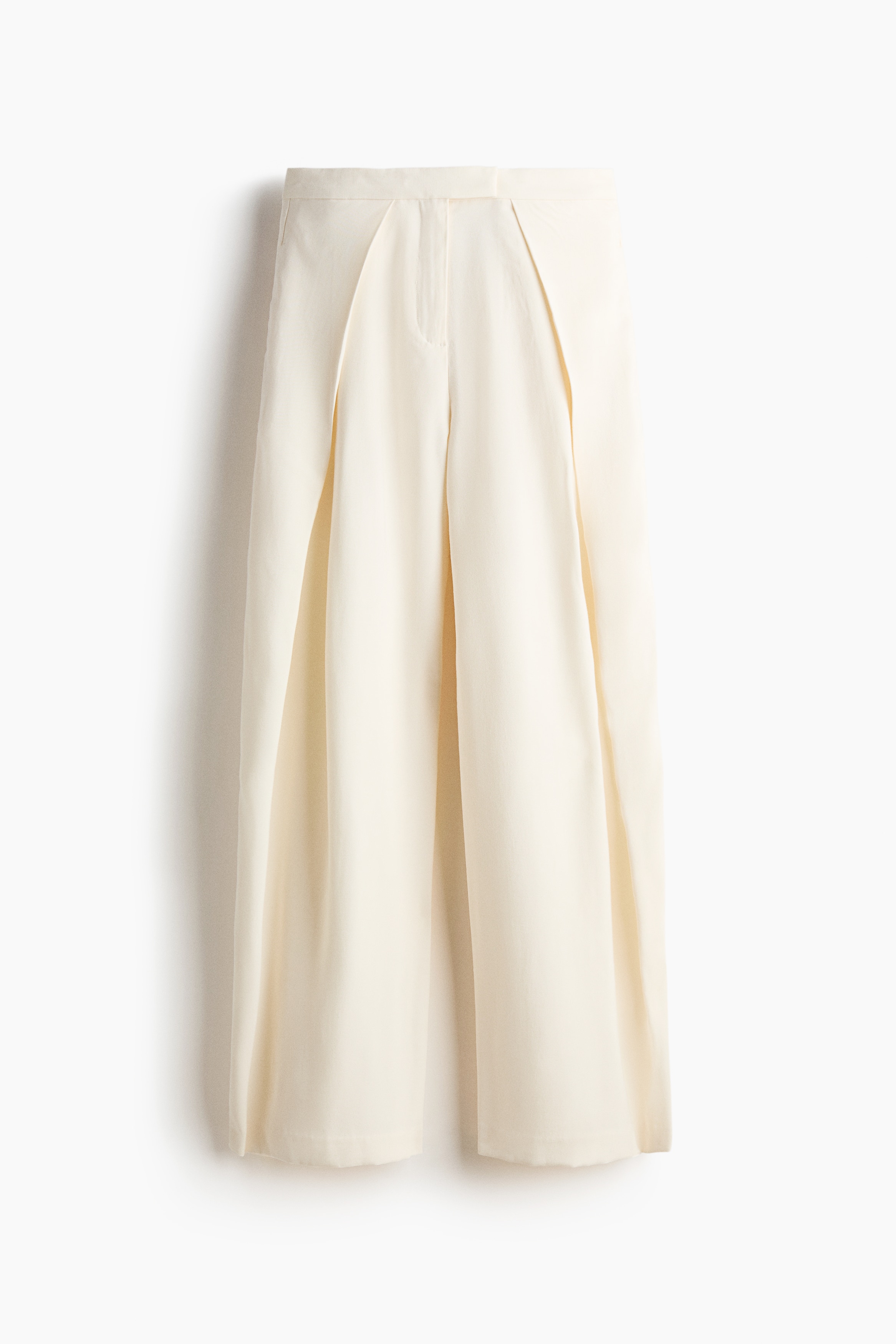 Wrap-detail balloon trousers - Cream/Dark brown