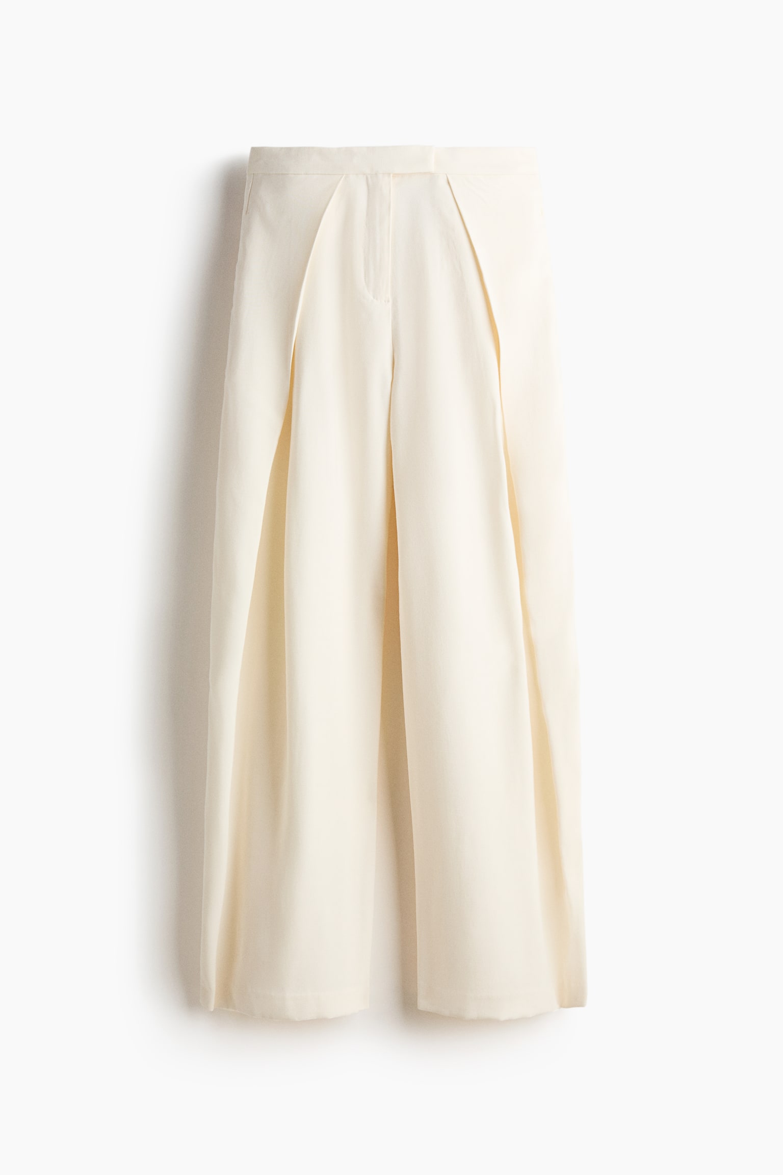 Pantalon à jambes ballon avec détails croisés - Crème/Brun foncé - 1