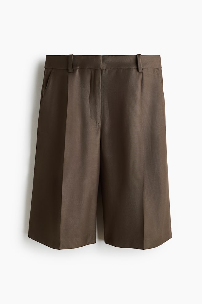 Dressy Bermuda Shorts - Dark taupe - 1