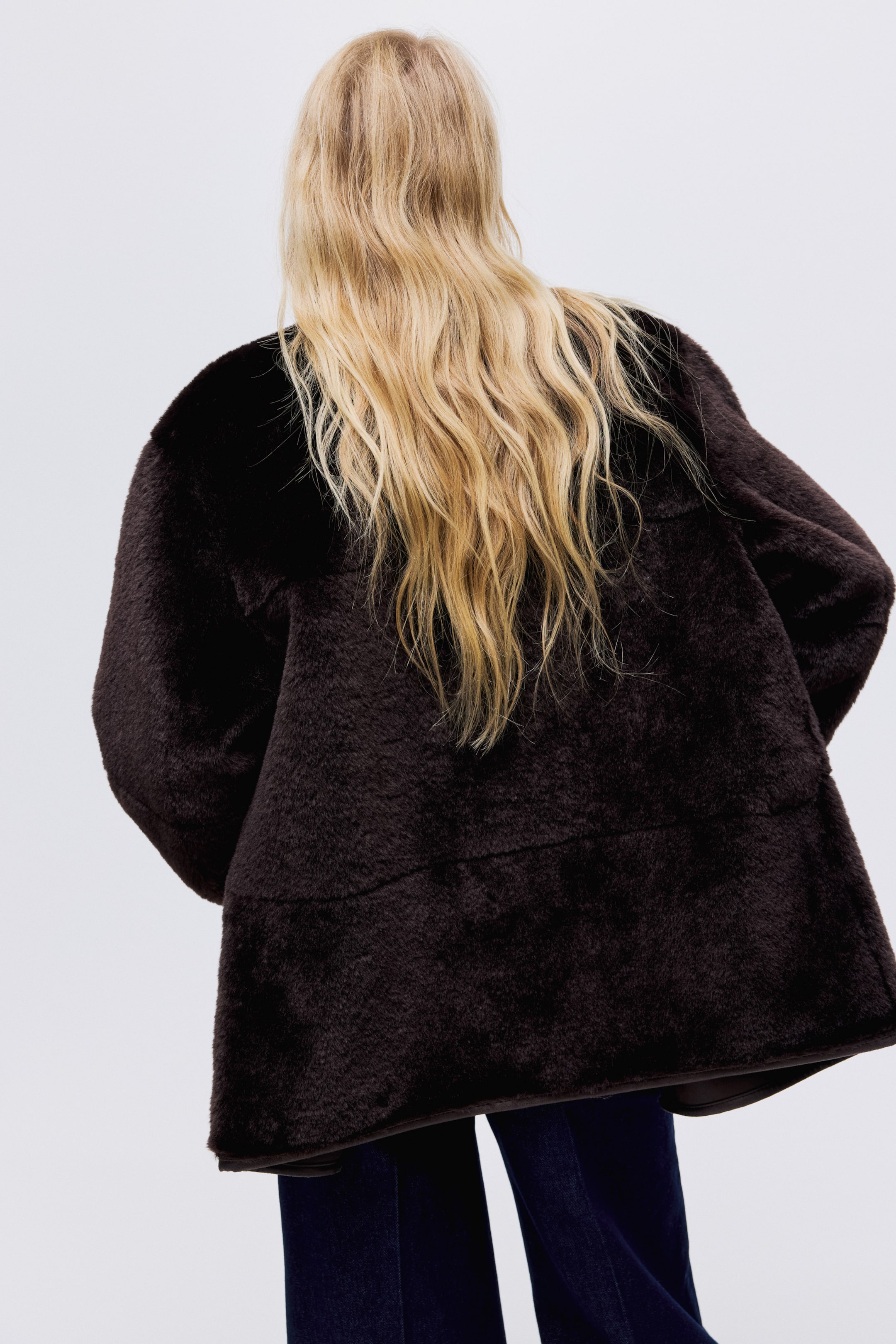 View larger image: Fluffy jacket - Dark brown - Ladies | H&M GB 6